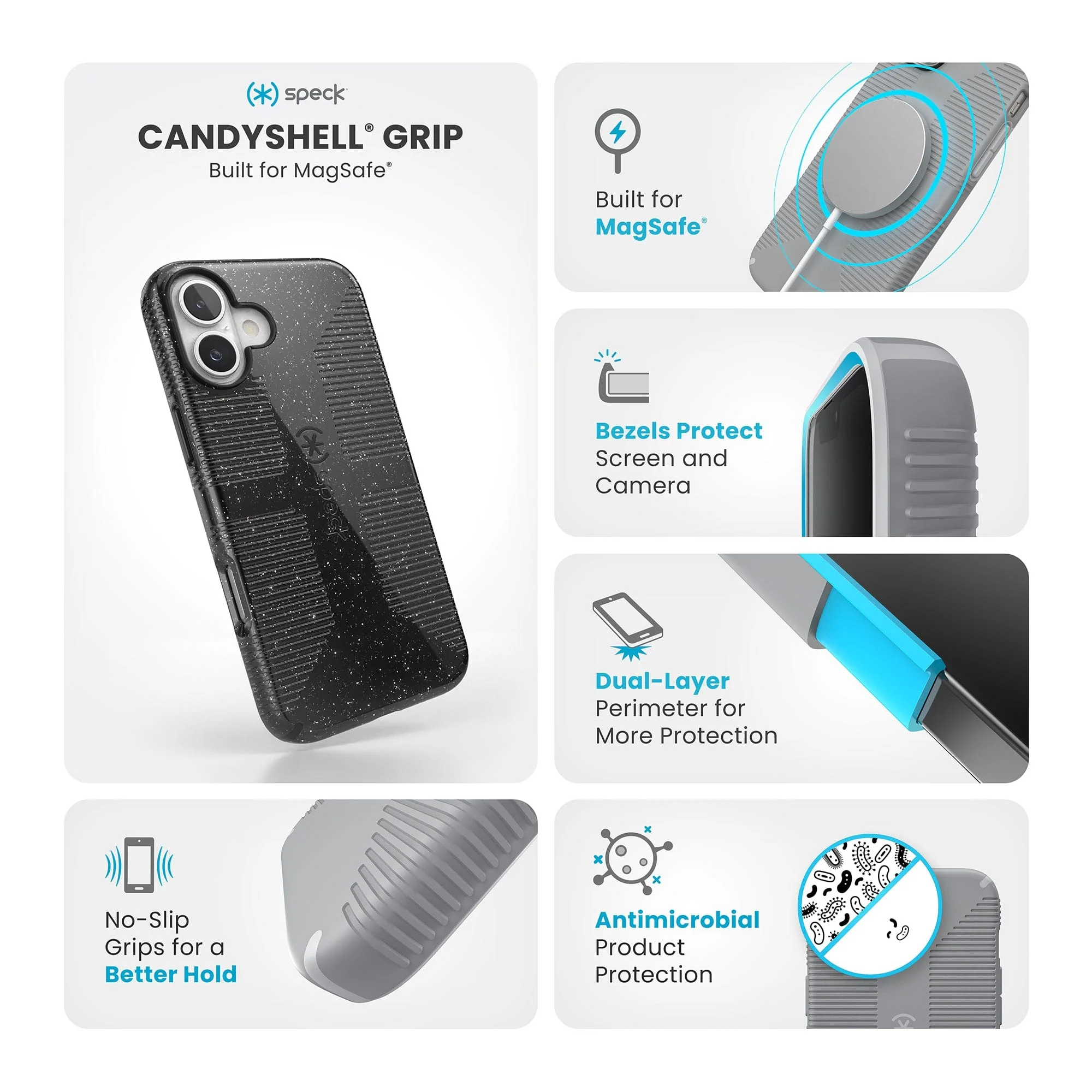 CandyShell Grip + Glitter MagSafe Apple iPhone 16 Plus Case - Image 10