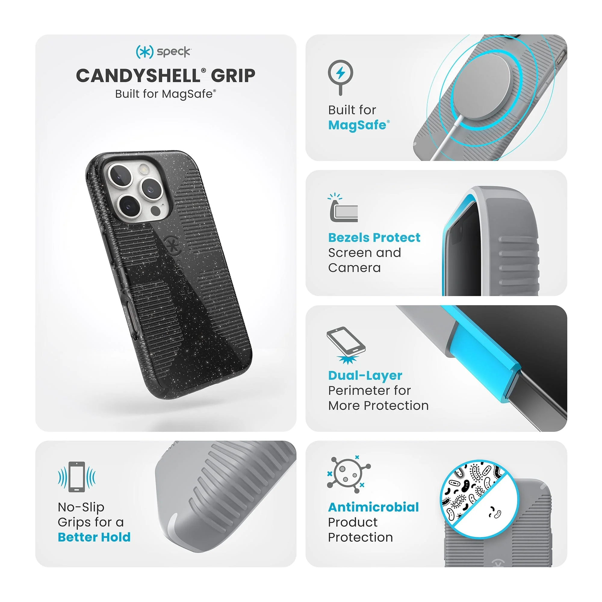 CandyShell Grip + Glitter MagSafe Apple iPhone 16 Pro Case - Image 10