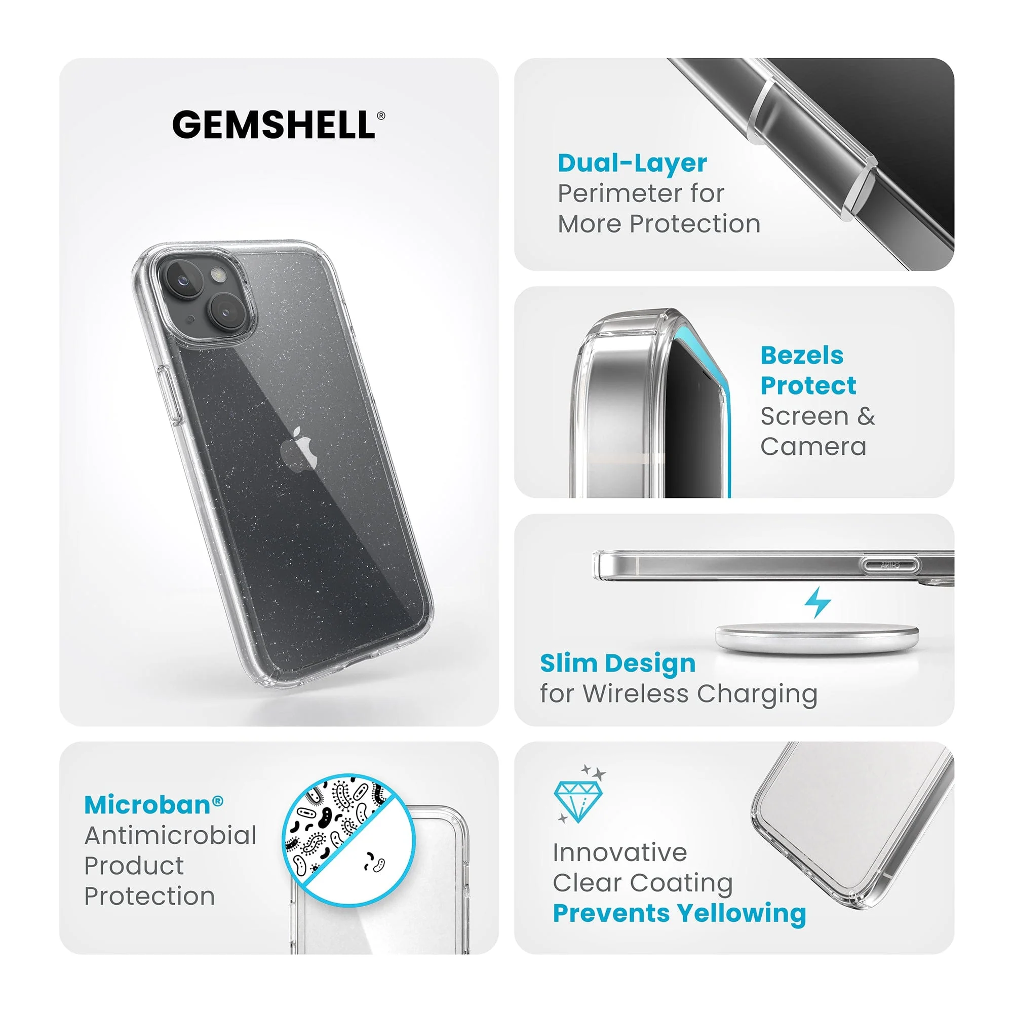 GemShell Glitter iPhone 15 Plus Cases - Image 9