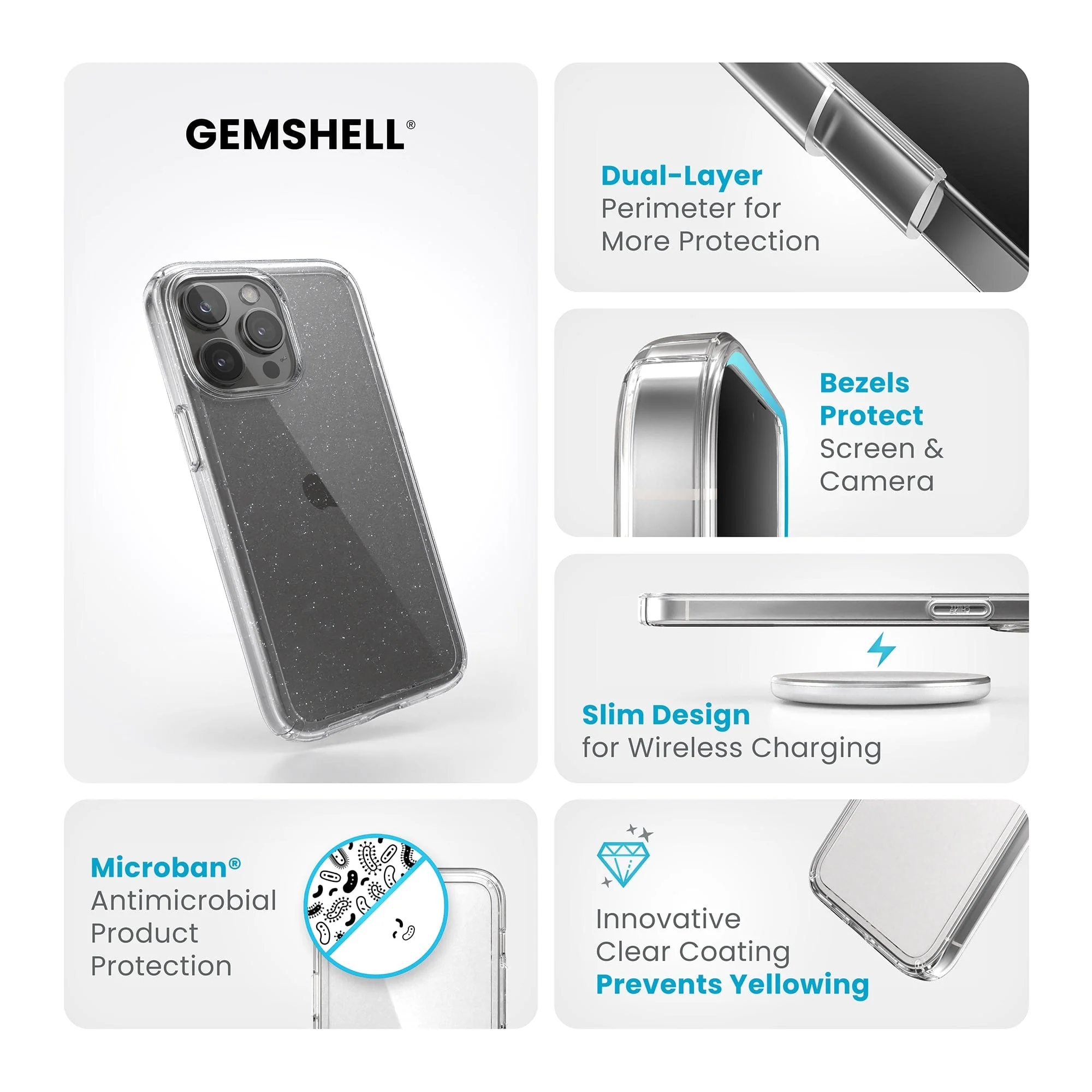GemShell Glitter iPhone 15 Pro Max Cases - Image 9