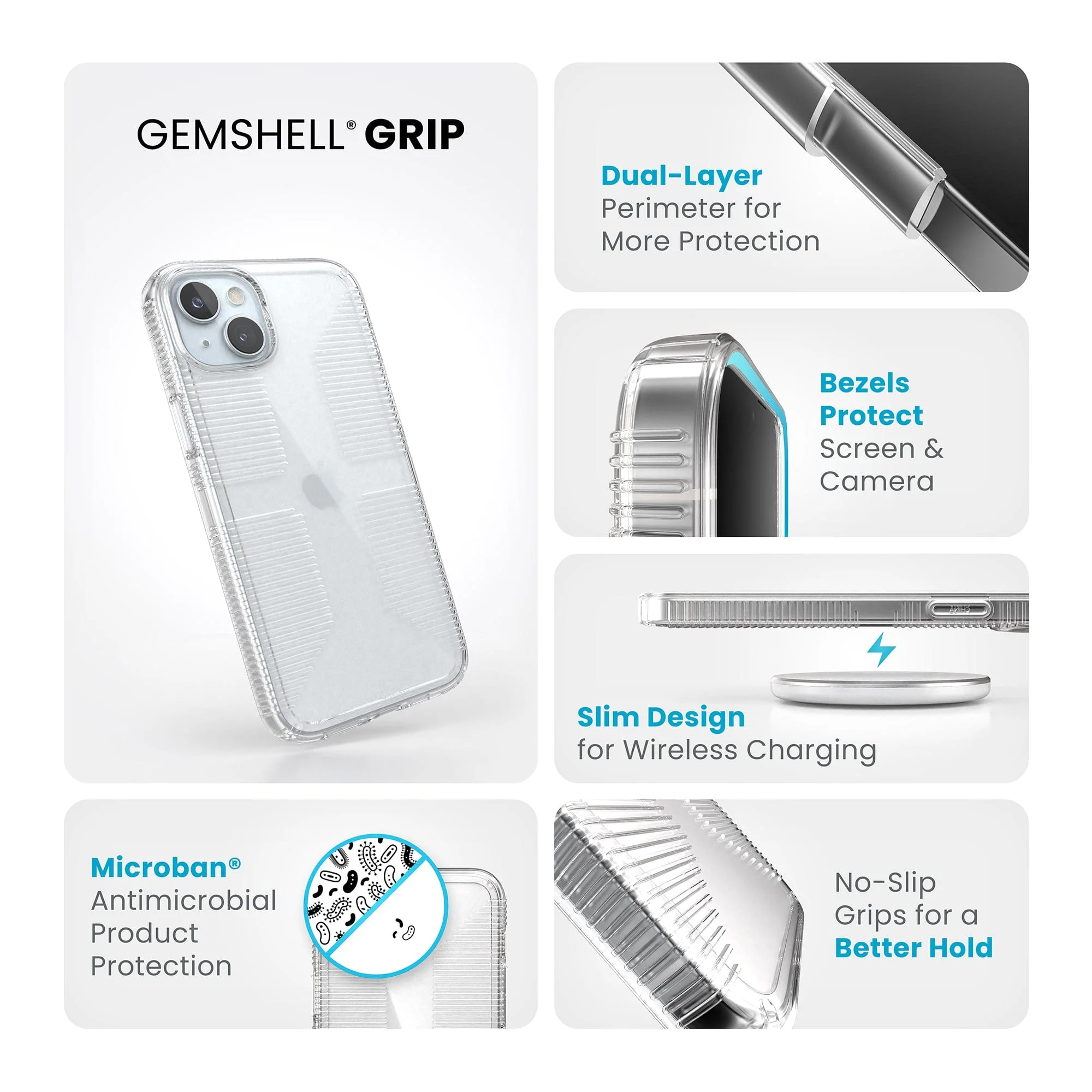 GemShell Grip iPhone 15 Plus Cases - Image 9
