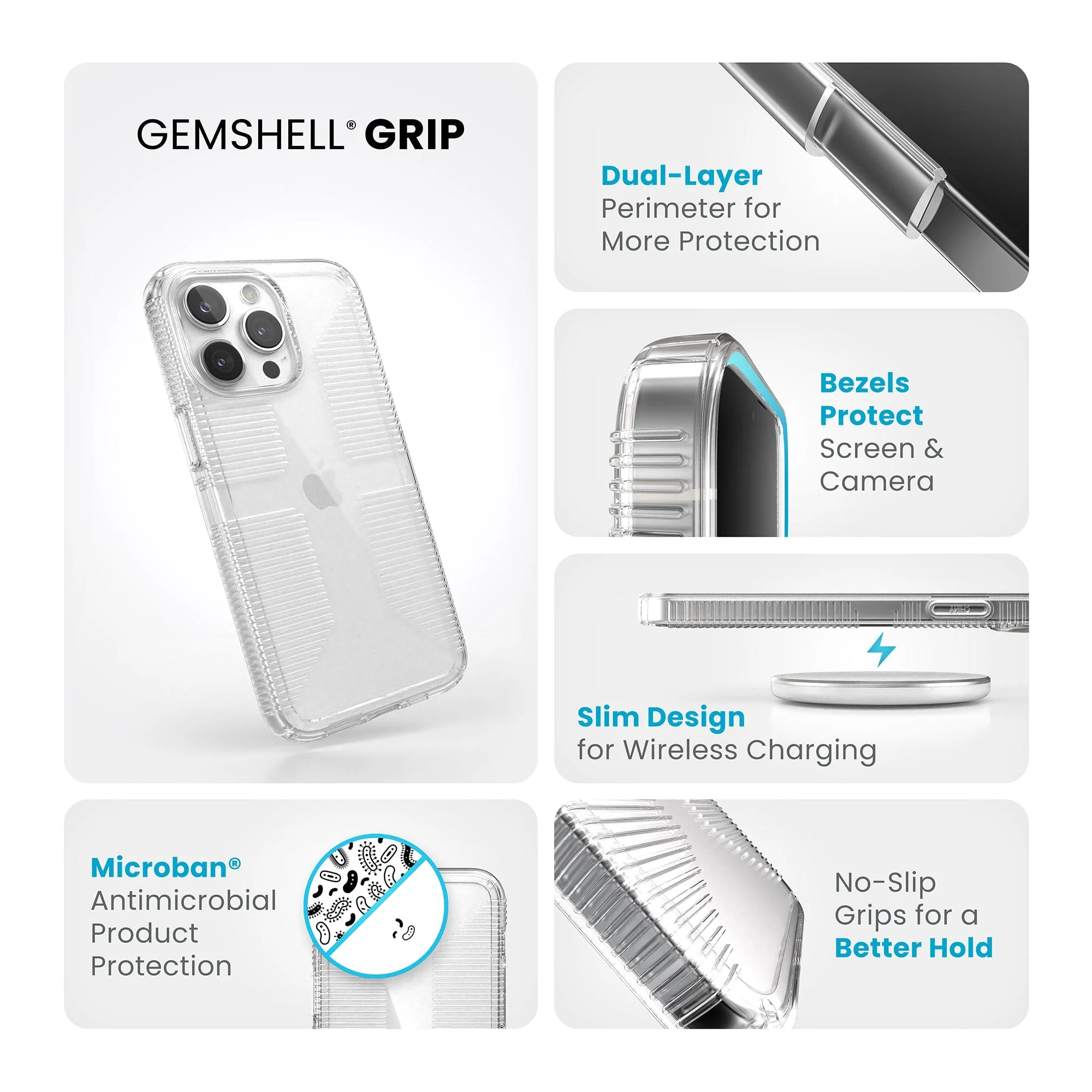 GemShell Grip iPhone 15 Pro Max Cases - Image 9