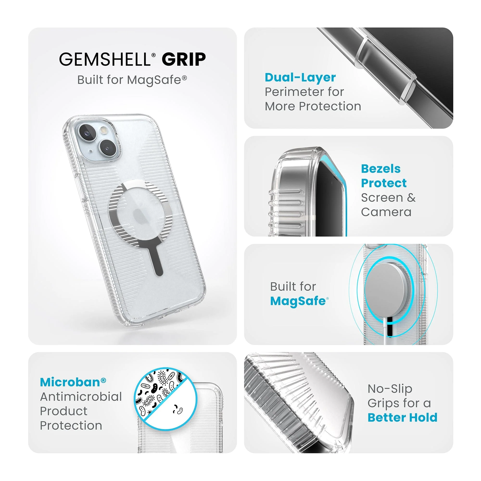 GemShell Grip MagSafe iPhone 15 Plus Cases - Image 9