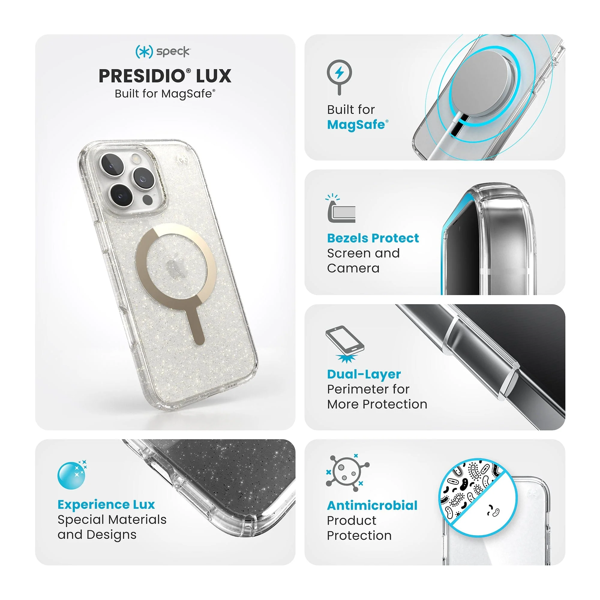 Presidio Lux Glitter MagSafe Apple iPhone 16 Pro Max Case - Image 10