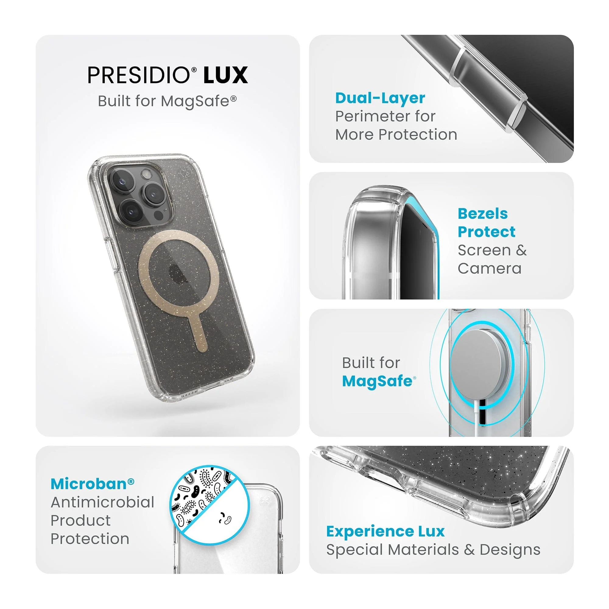 Presidio Lux Glitter MagSafe iPhone 15 Pro Cases - Image 9
