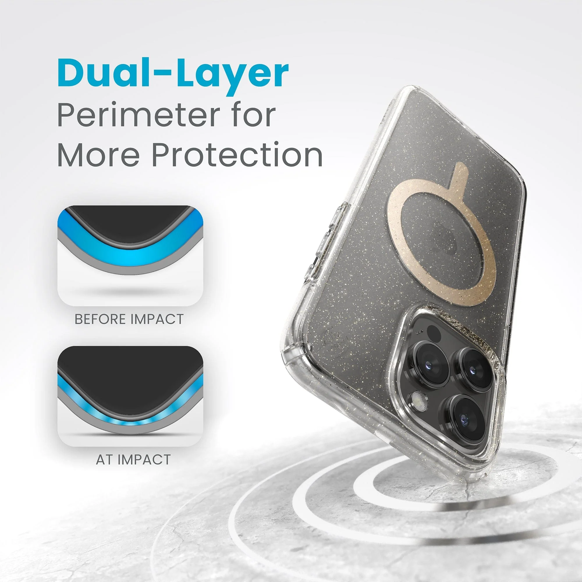 Presidio Lux Glitter MagSafe iPhone 15 Pro Max Cases - Image 3