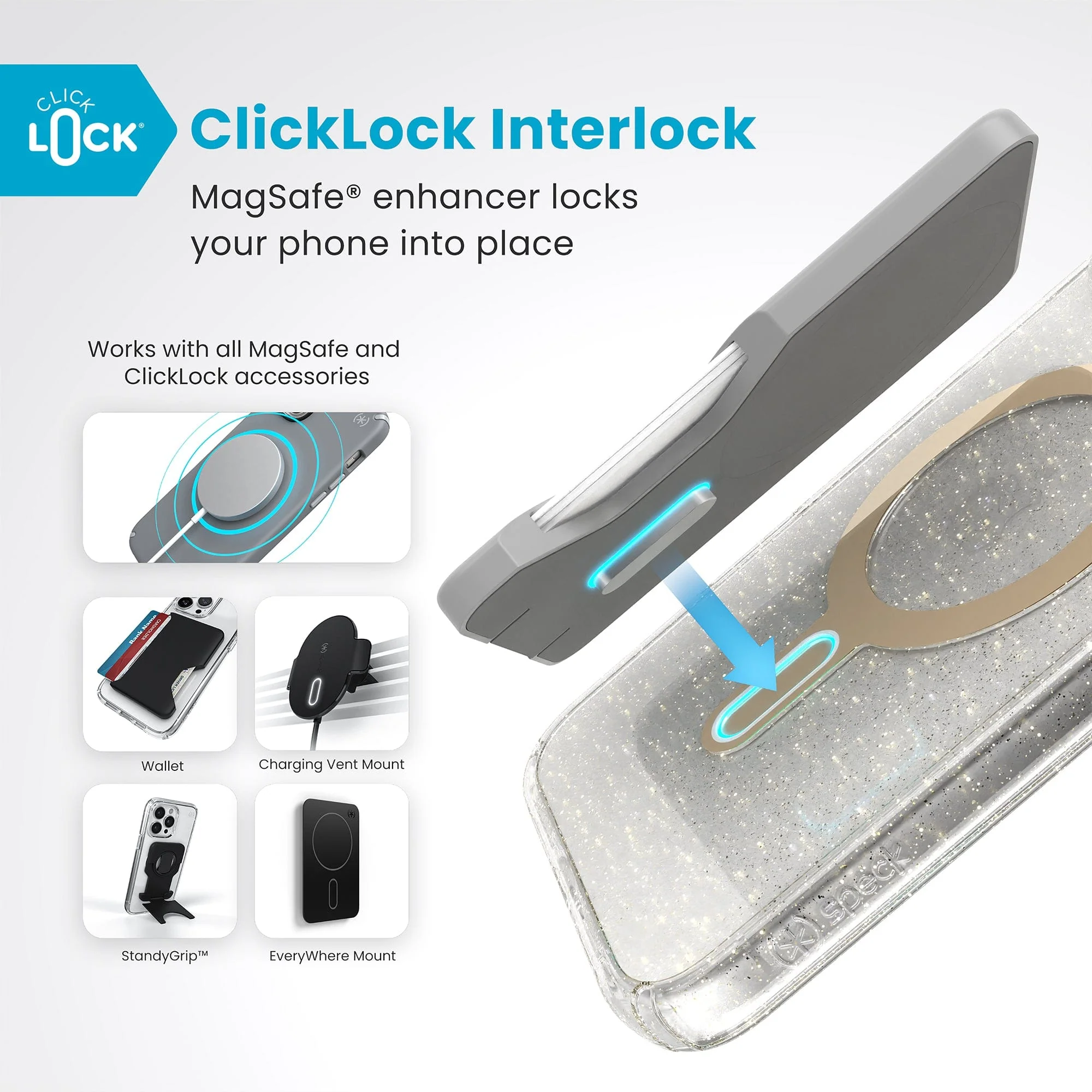 Presidio Lux Glitter MagSafe with ClickLock Apple iPhone 16 Plus Case - Image 2