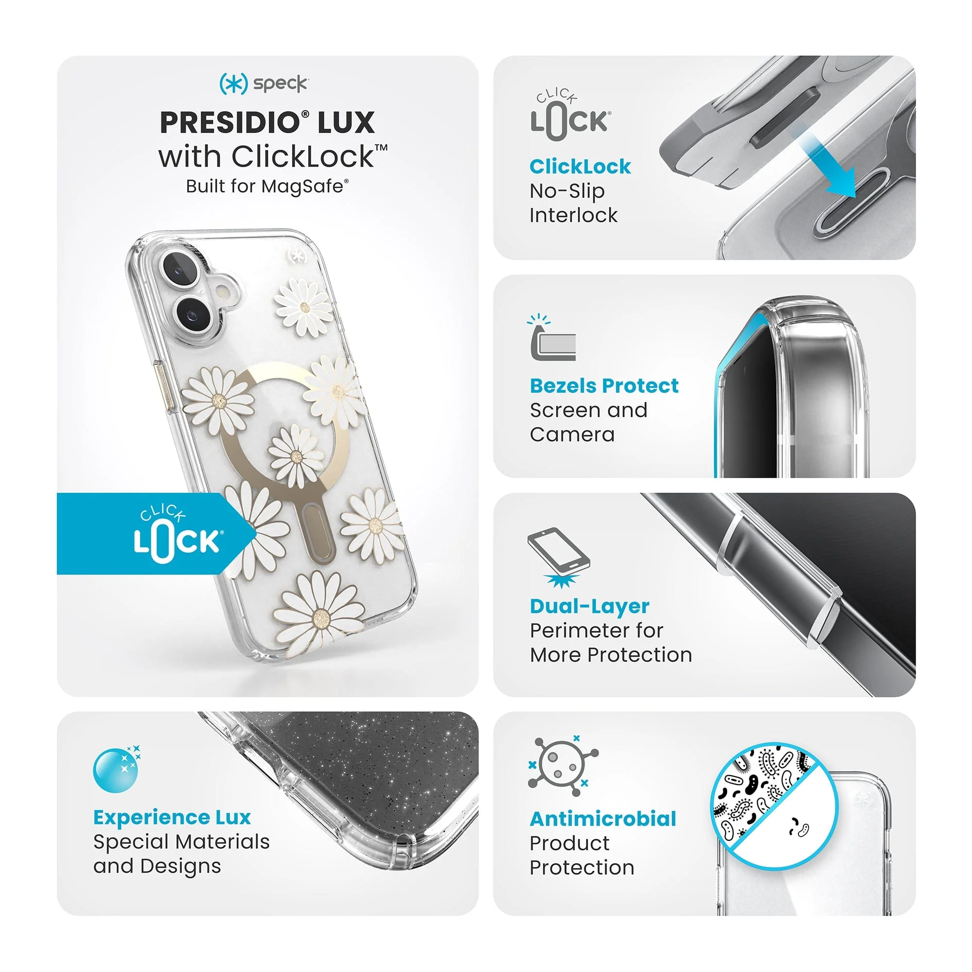 Presidio Lux MagSafe with ClickLock Apple iPhone 16 Plus Case - Image 10