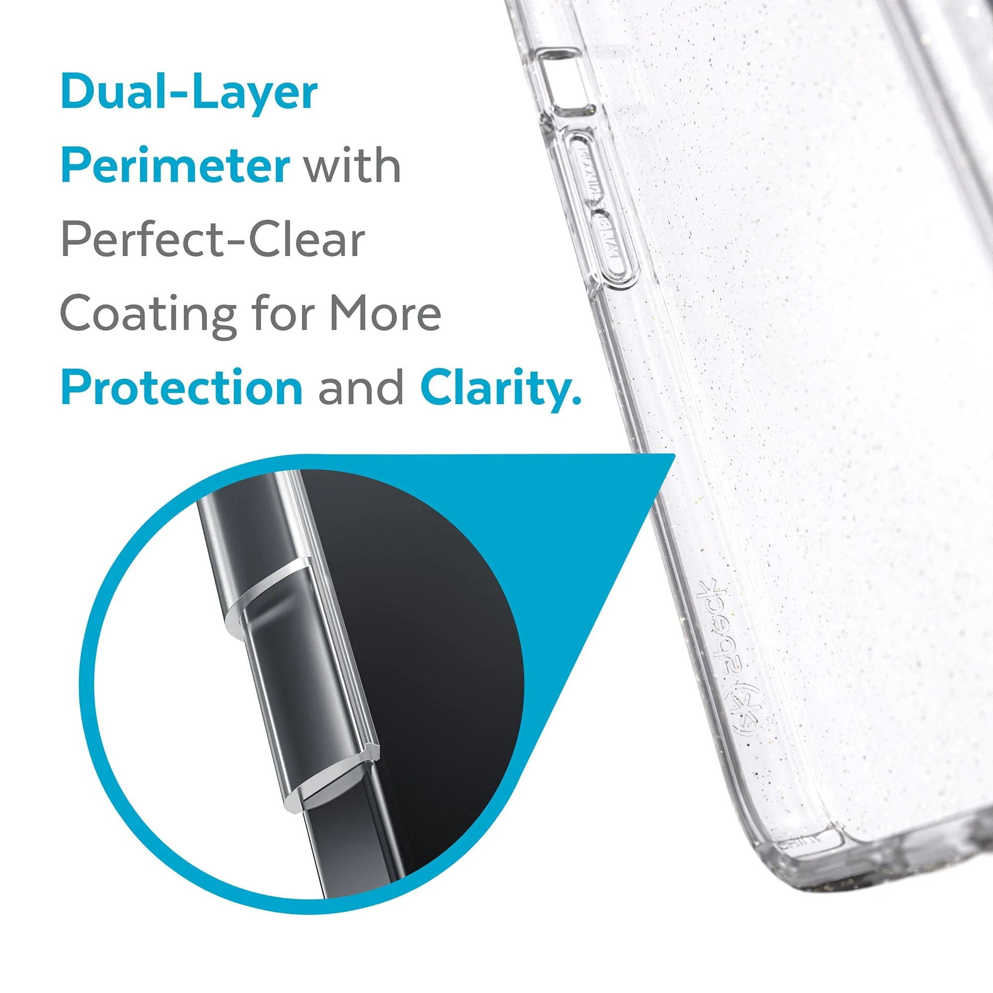 Presidio Perfect-Clear Glitter iPhone 13 Pro Max Cases - Image 12