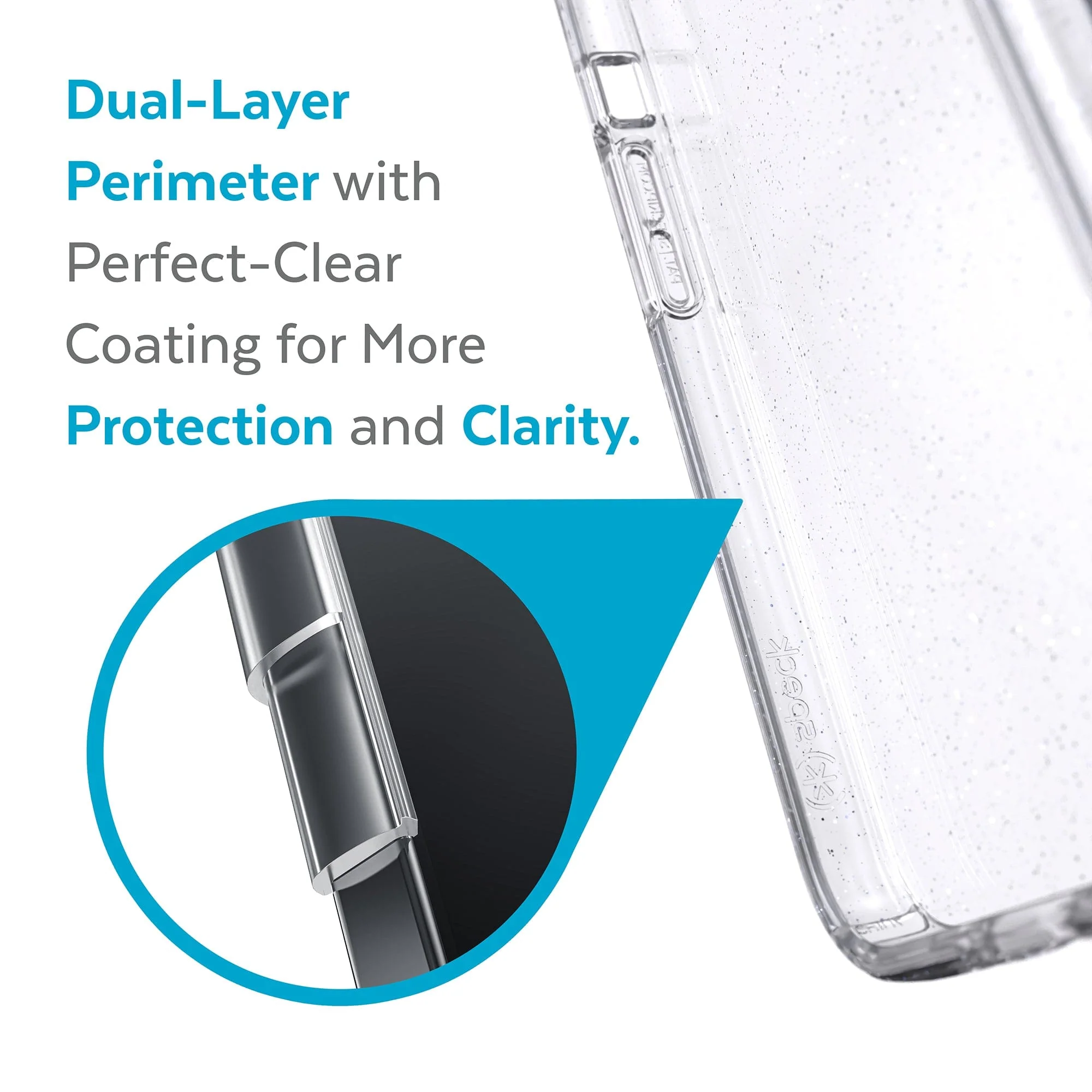 Presidio Perfect-Clear Glitter iPhone 13 Pro Max Cases - Image 3