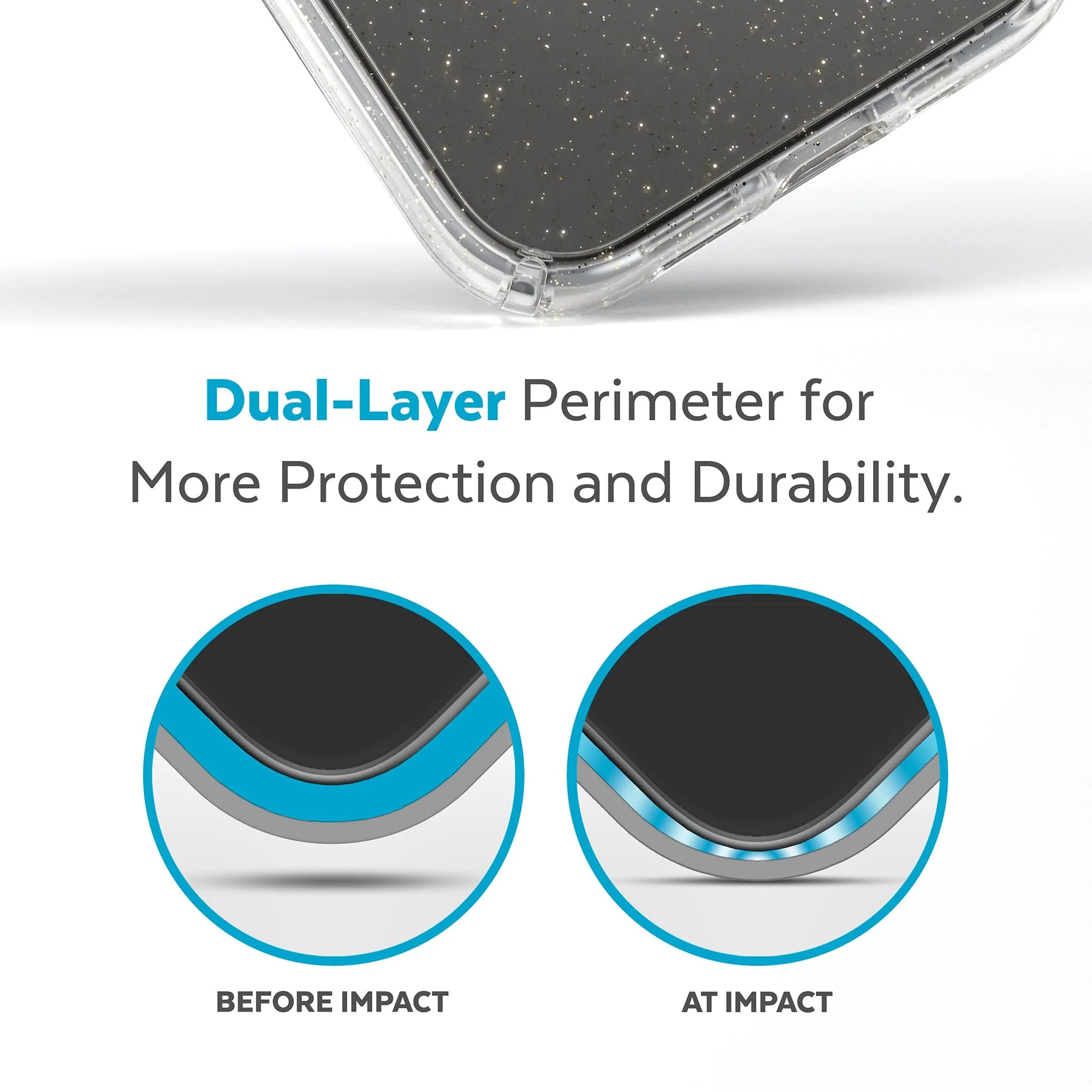 Presidio Perfect-Clear Glitter iPhone 14 Pro Max Cases - Image 3