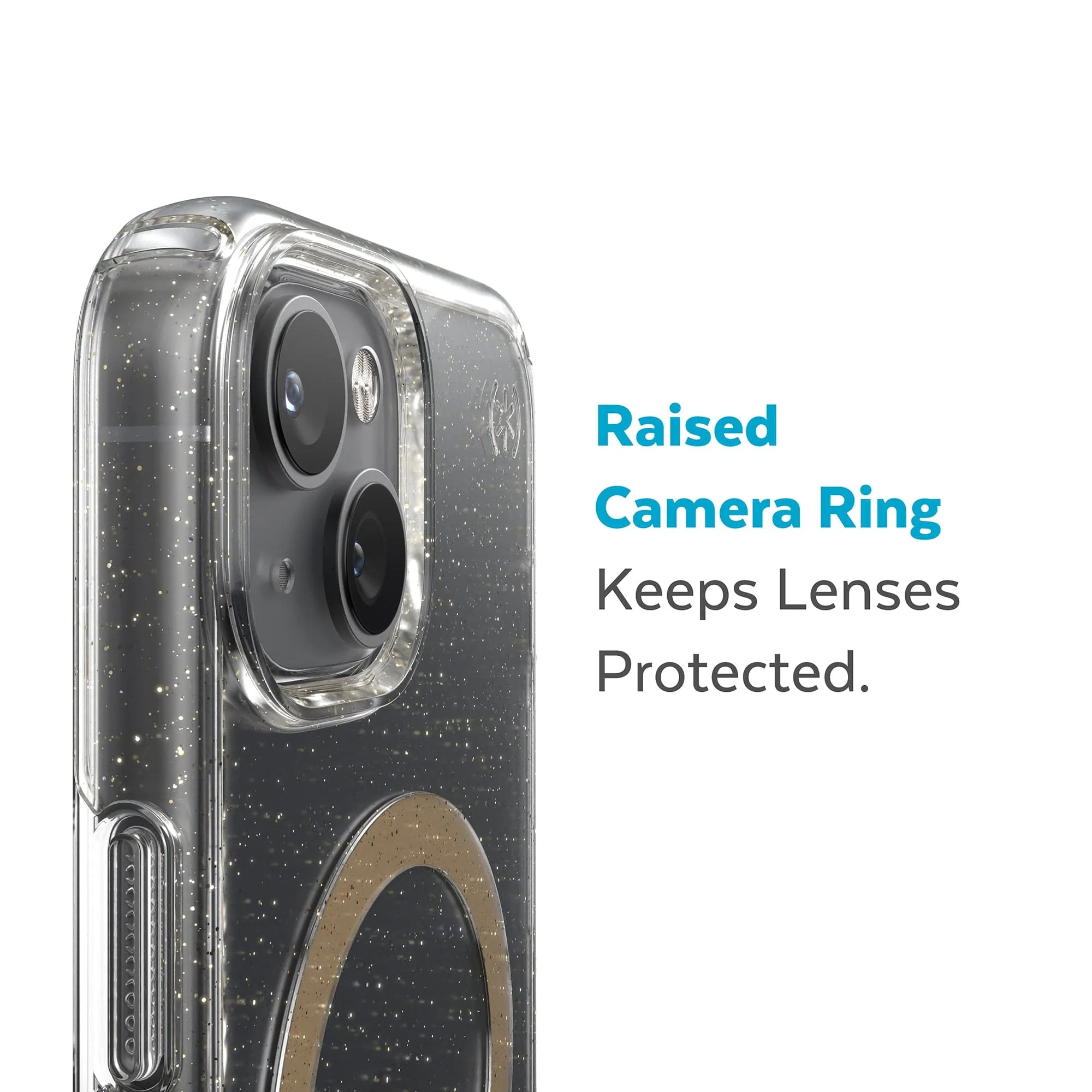 Presidio Perfect-Clear Glitter MagSafe Apple iPhone 14 Case - Image 5