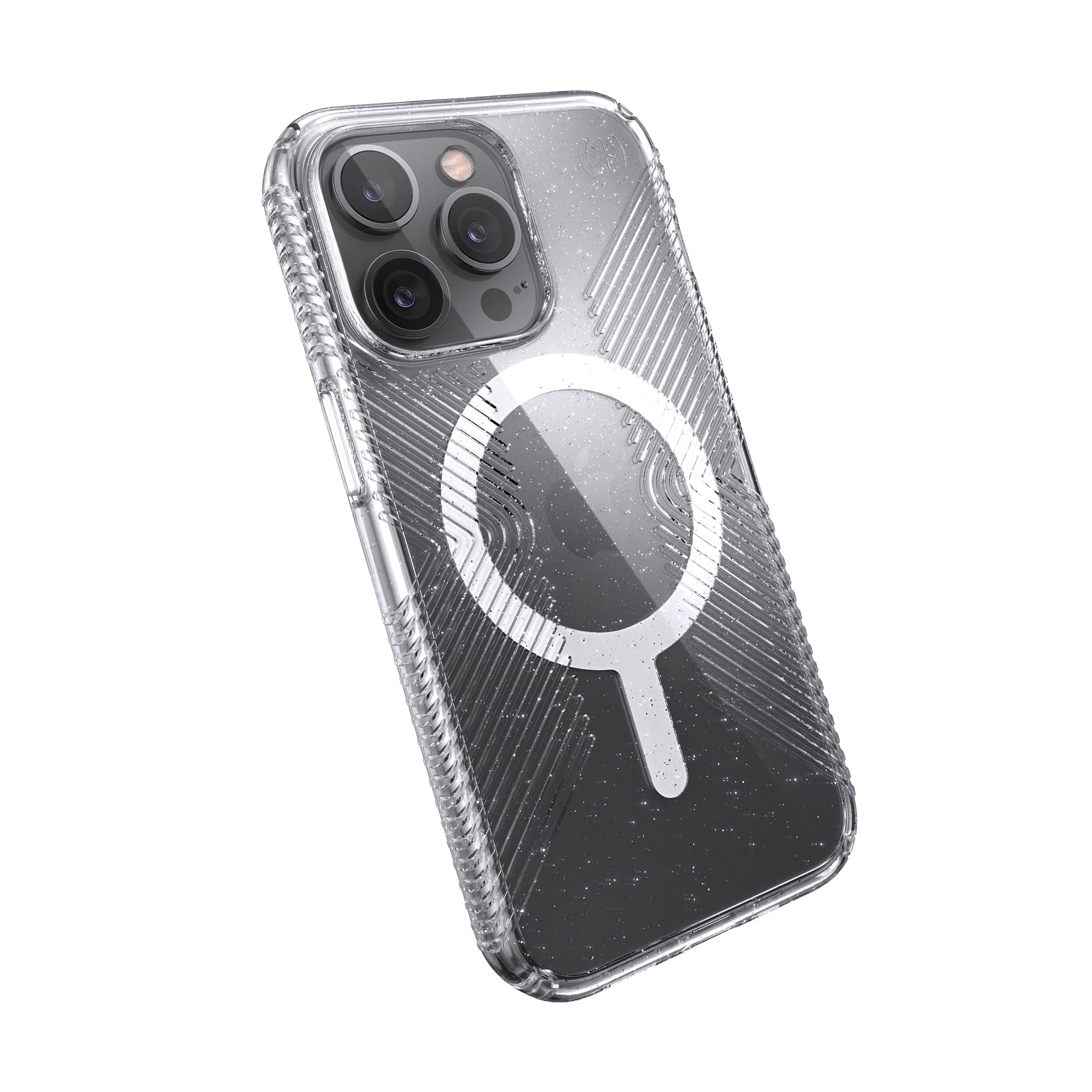 Presidio Perfect-Clear Glitter + Grips MagSafe iPhone 13 Pro Cases