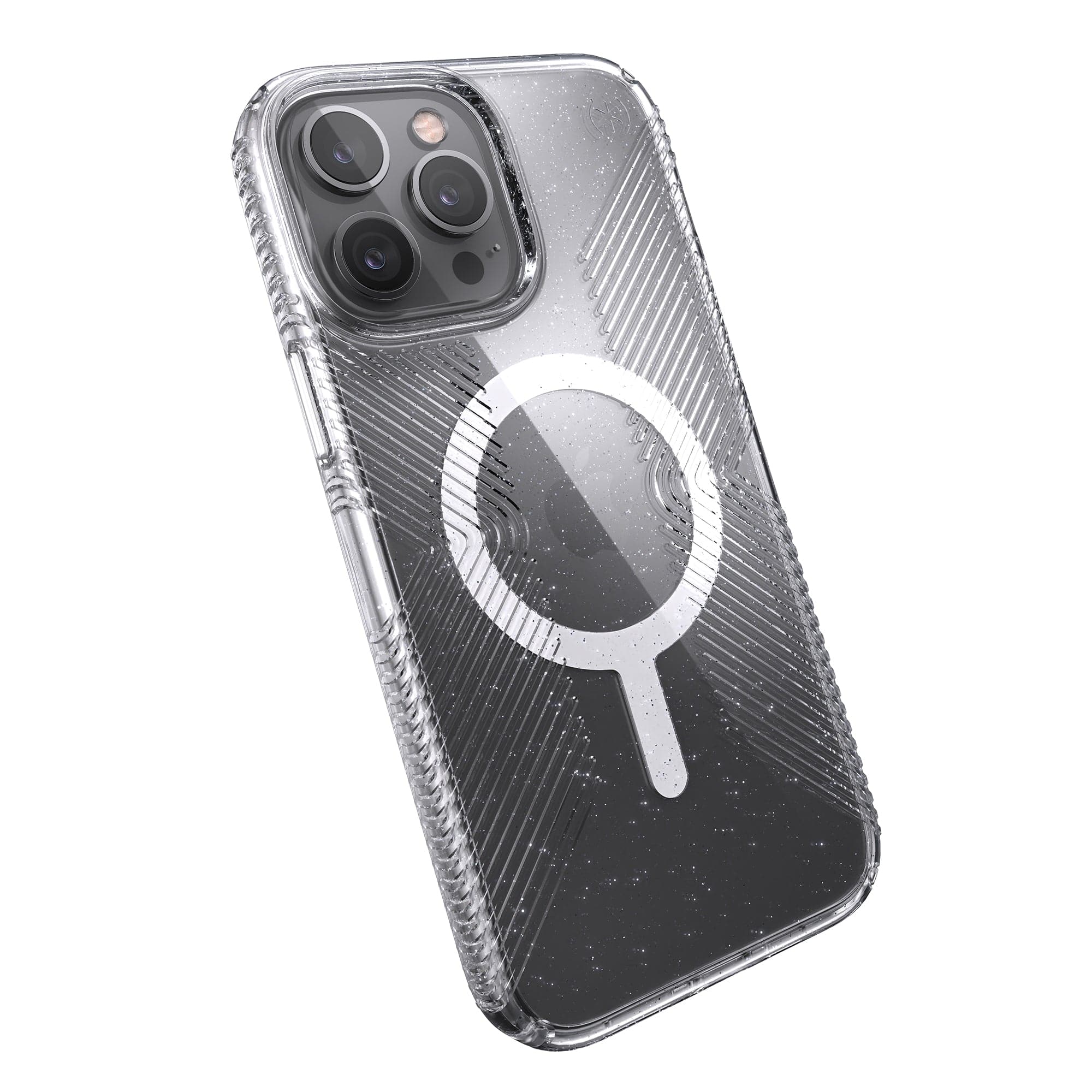 Presidio Perfect-Clear Glitter + Grips MagSafe iPhone 13 Pro Max Cases
