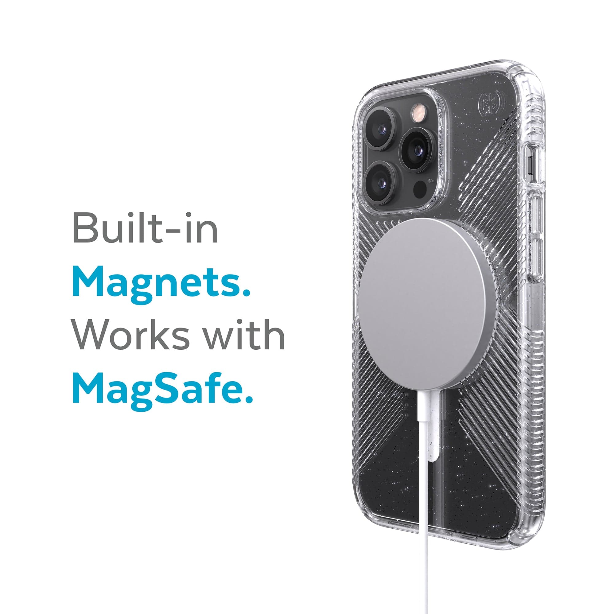 Presidio Perfect-Clear Glitter + Grips MagSafe iPhone 13 Pro Max Cases - Image 2