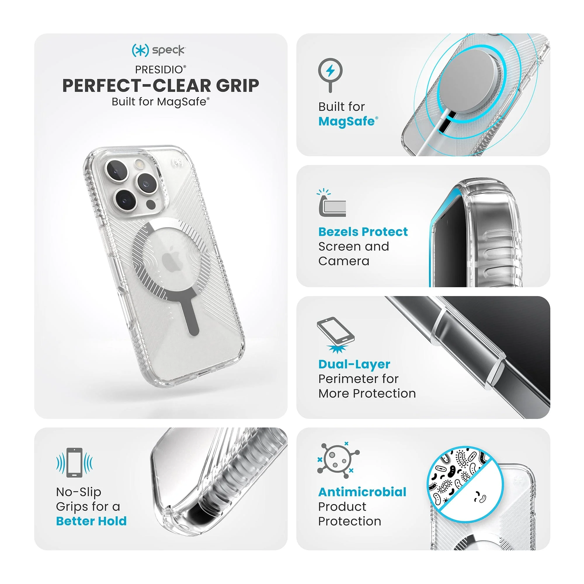 Presidio Perfect-Clear Grip MagSafe Apple iPhone 16 Pro Case - Image 10