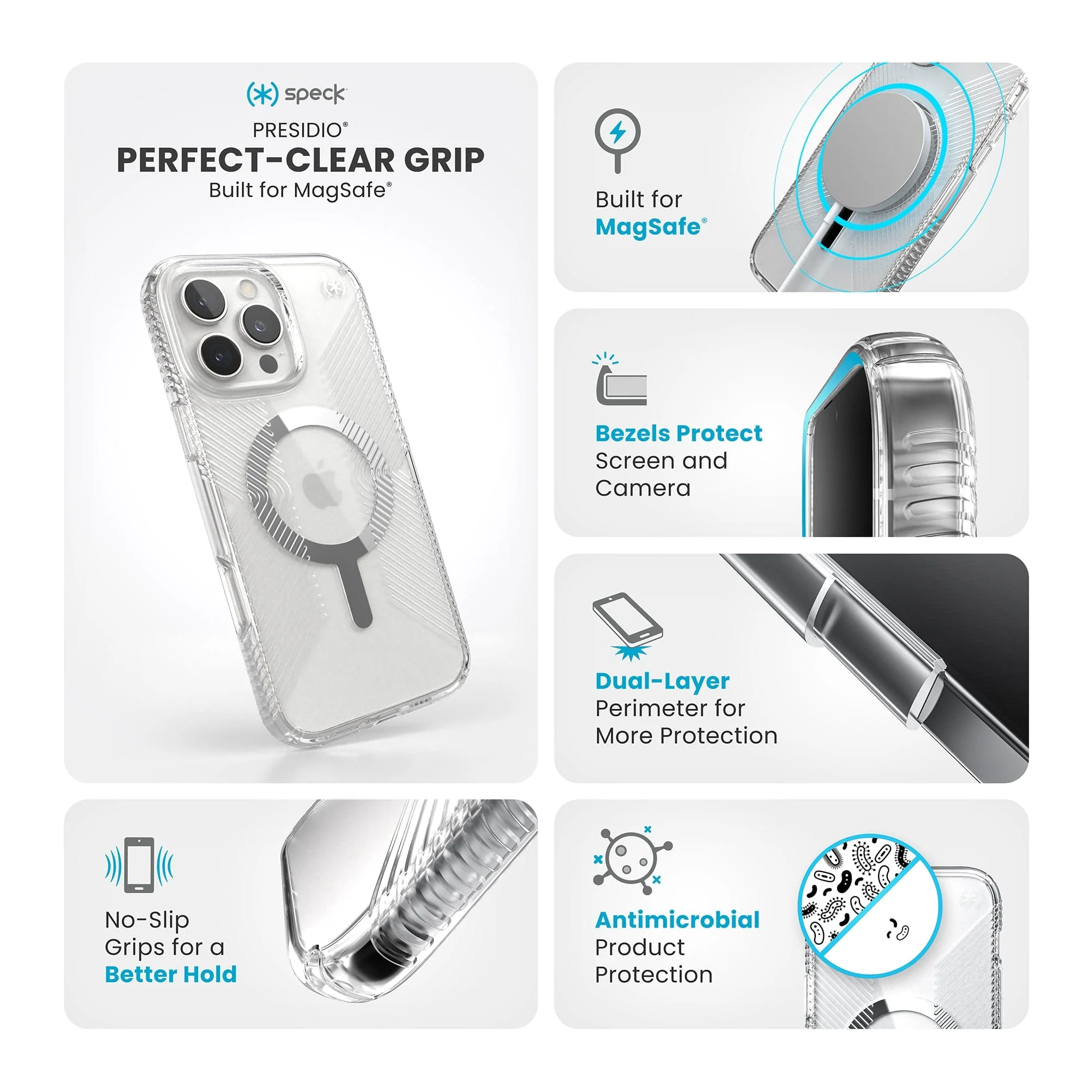 Presidio Perfect-Clear Grip MagSafe Apple iPhone 16 Pro Max Case - Image 10