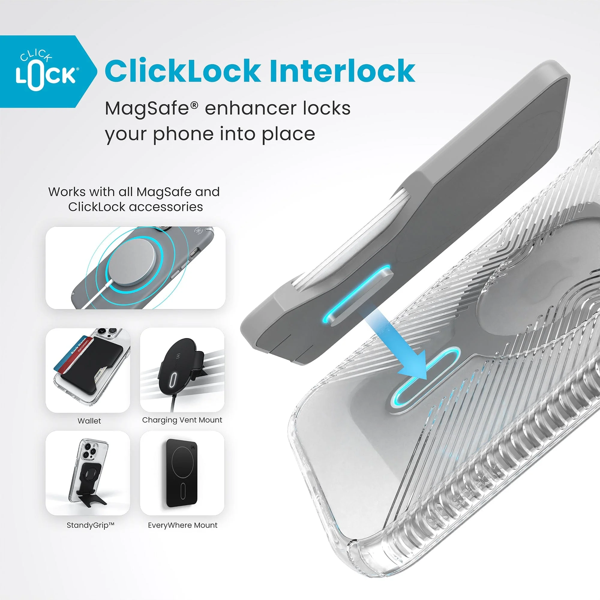 Presidio Perfect-Clear Grip MagSafe with ClickLock Apple iPhone 16 Plus Case - Image 2