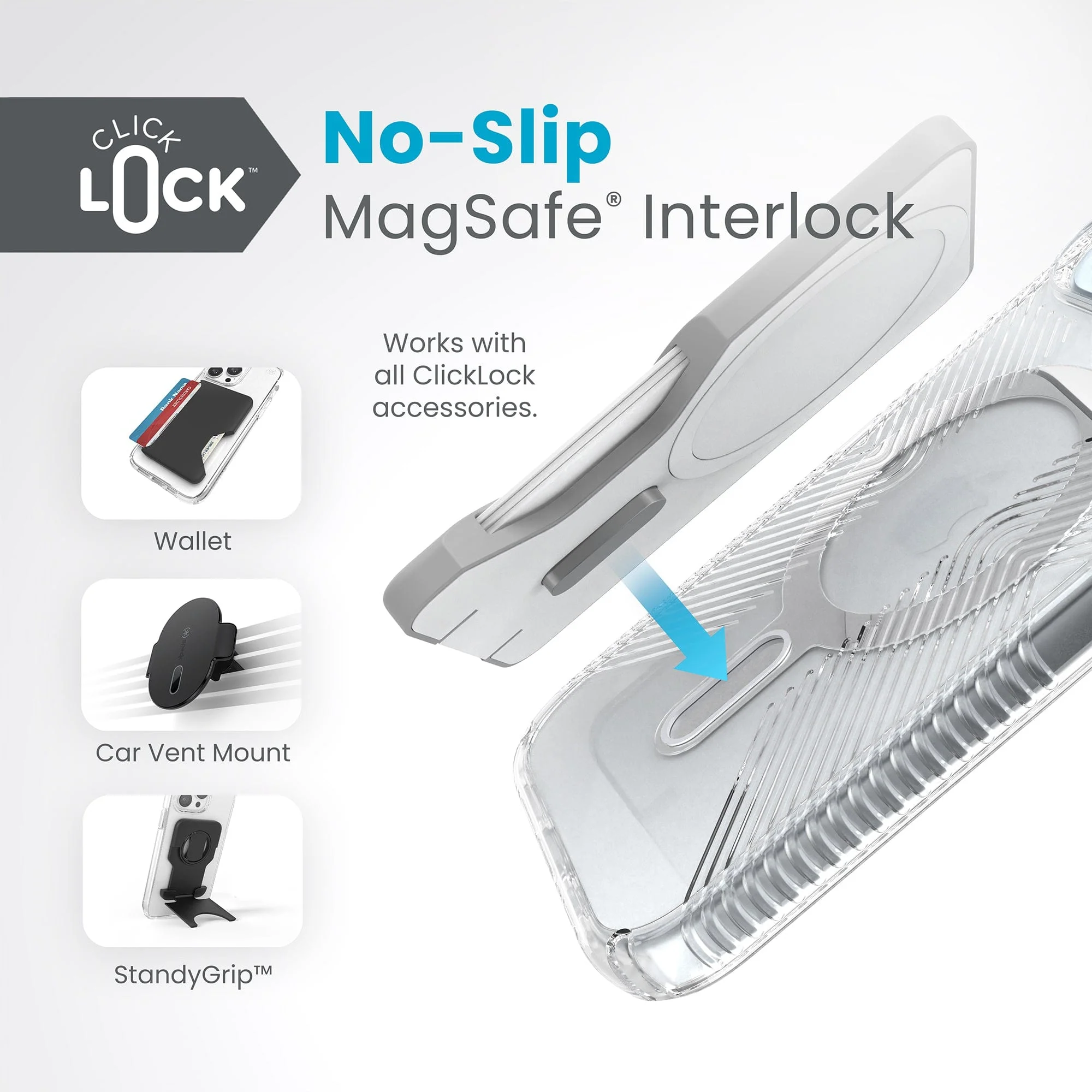 Presidio Perfect-Clear Grip MagSafe with ClickLock Apple iPhone 15 Case - Image 2
