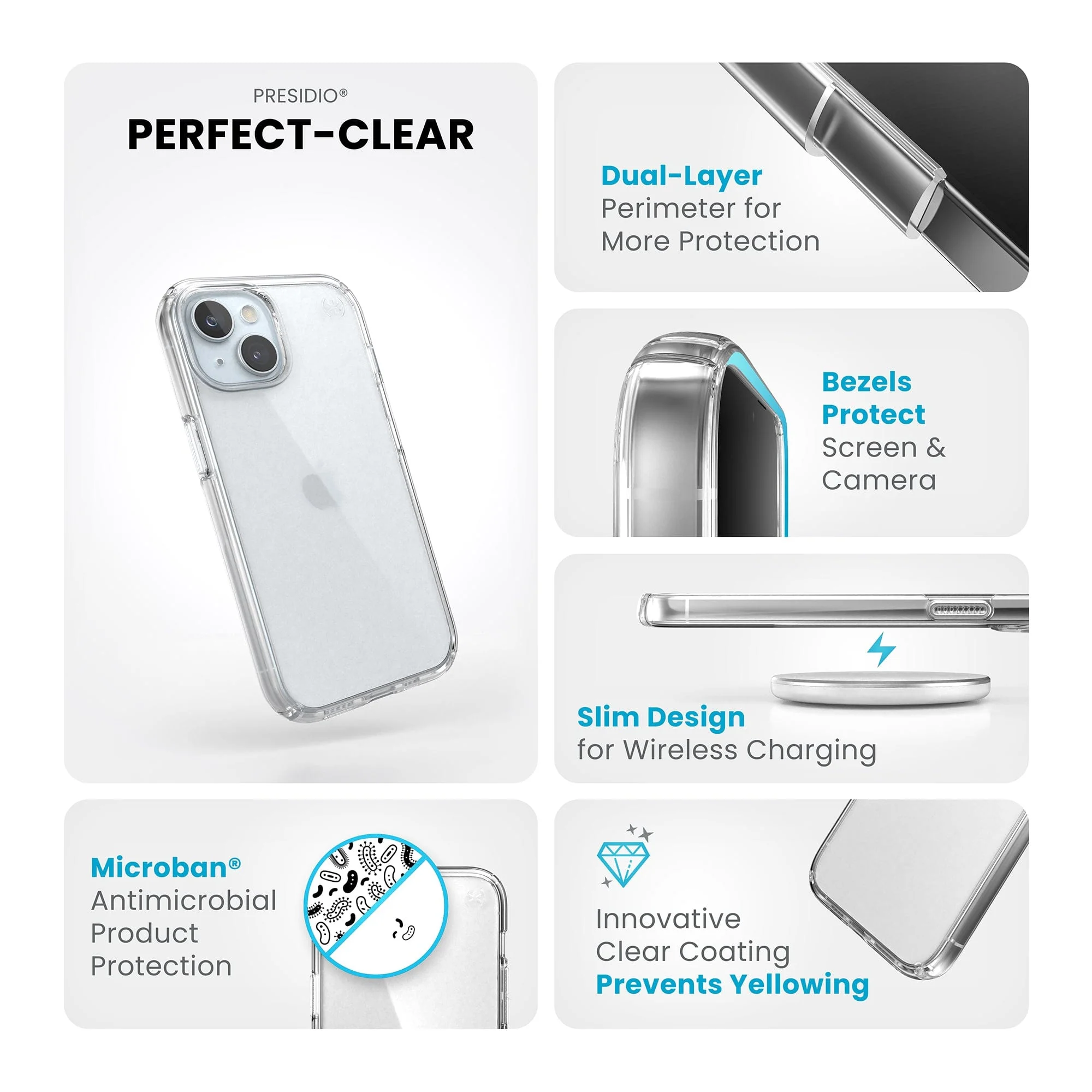 Presidio Perfect-Clear Apple iPhone 15 Case - Image 9