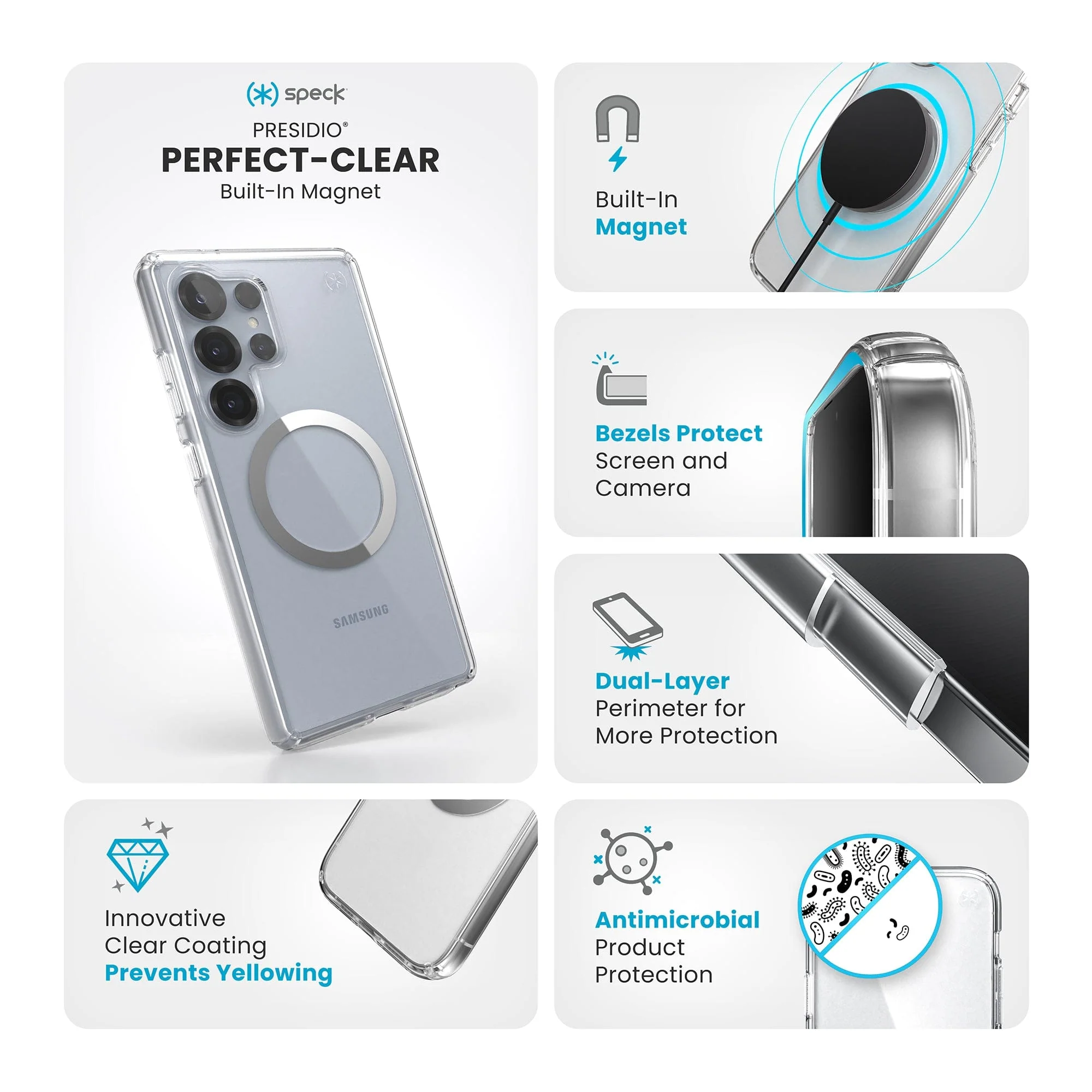 Presidio Perfect-Clear Magnet Samsung Galaxy S25 Ultra Cases - Image 10