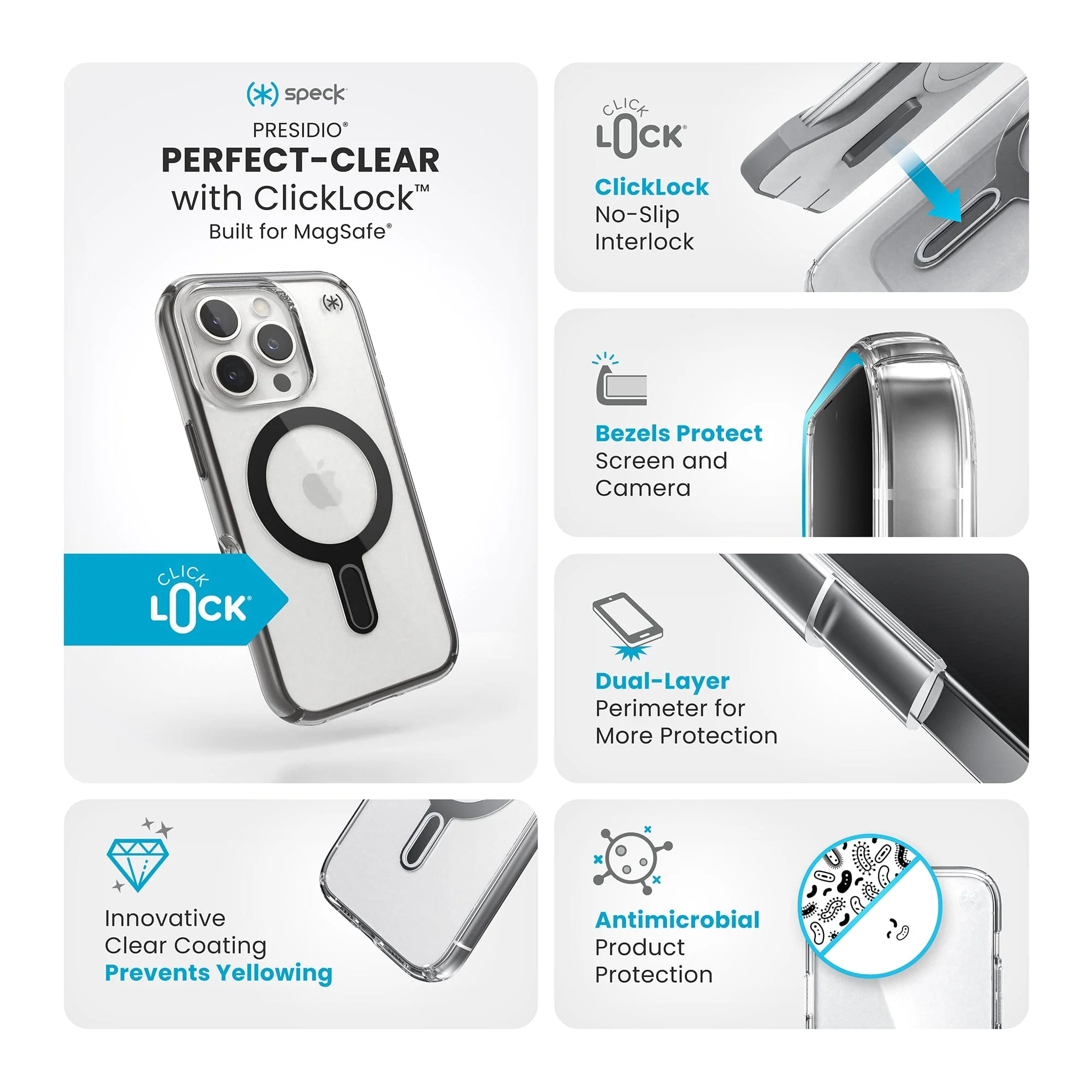 Presidio Perfect-Clear MagSafe with ClickLock Apple iPhone 16 Pro Case - Image 20