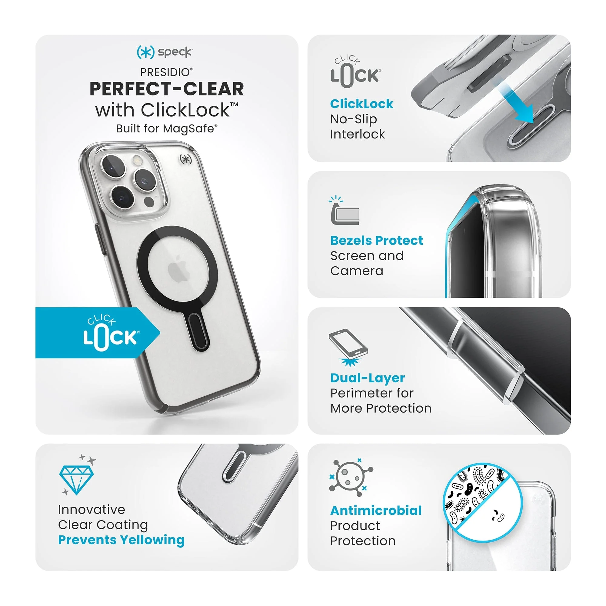 Presidio Perfect-Clear MagSafe with ClickLock Apple iPhone 16 Pro Max Case - Image 20