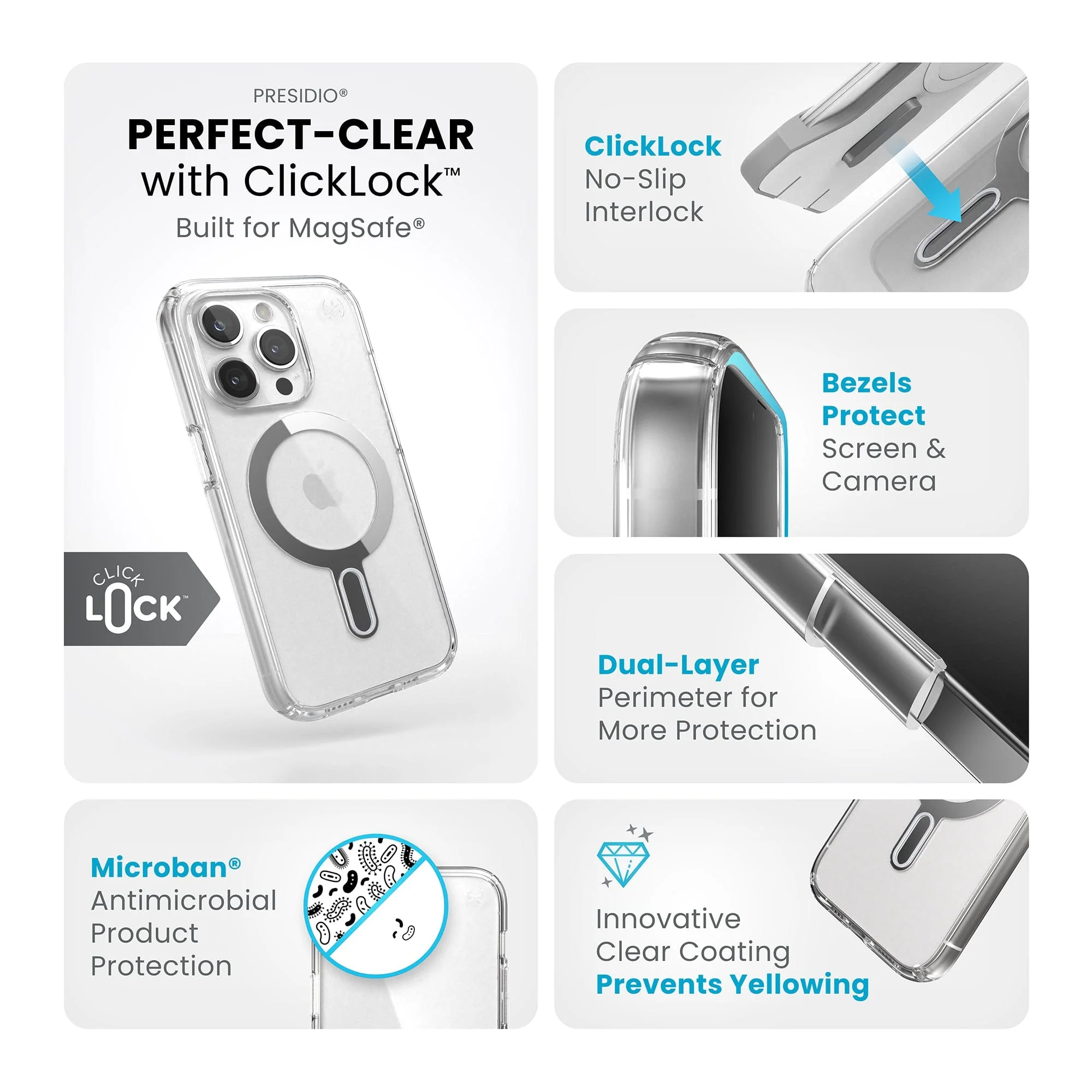 Presidio Perfect-Clear MagSafe with ClickLock iPhone 15 Pro Cases - Image 9