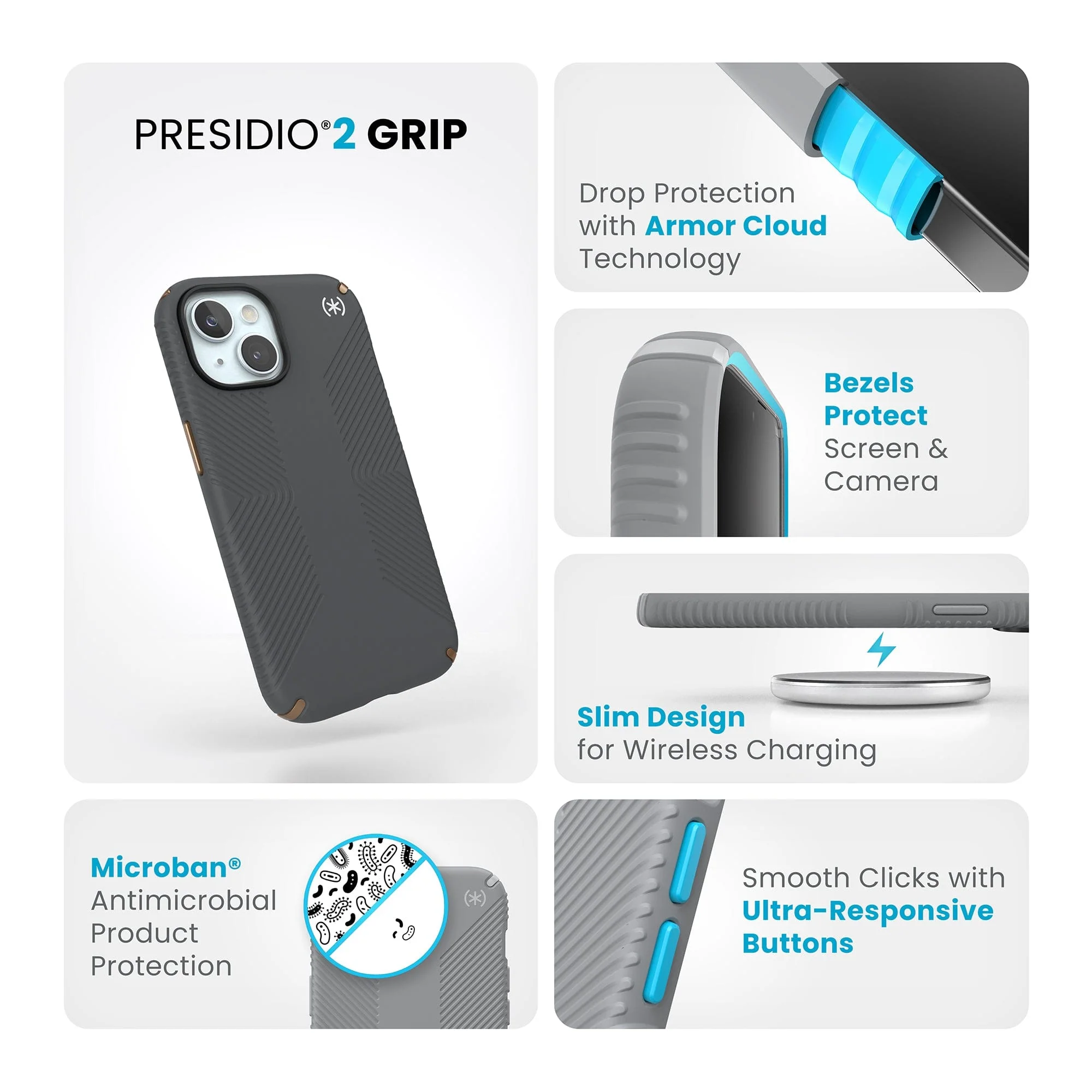 Presidio2 Grip Apple iPhone 15 Case - Image 27