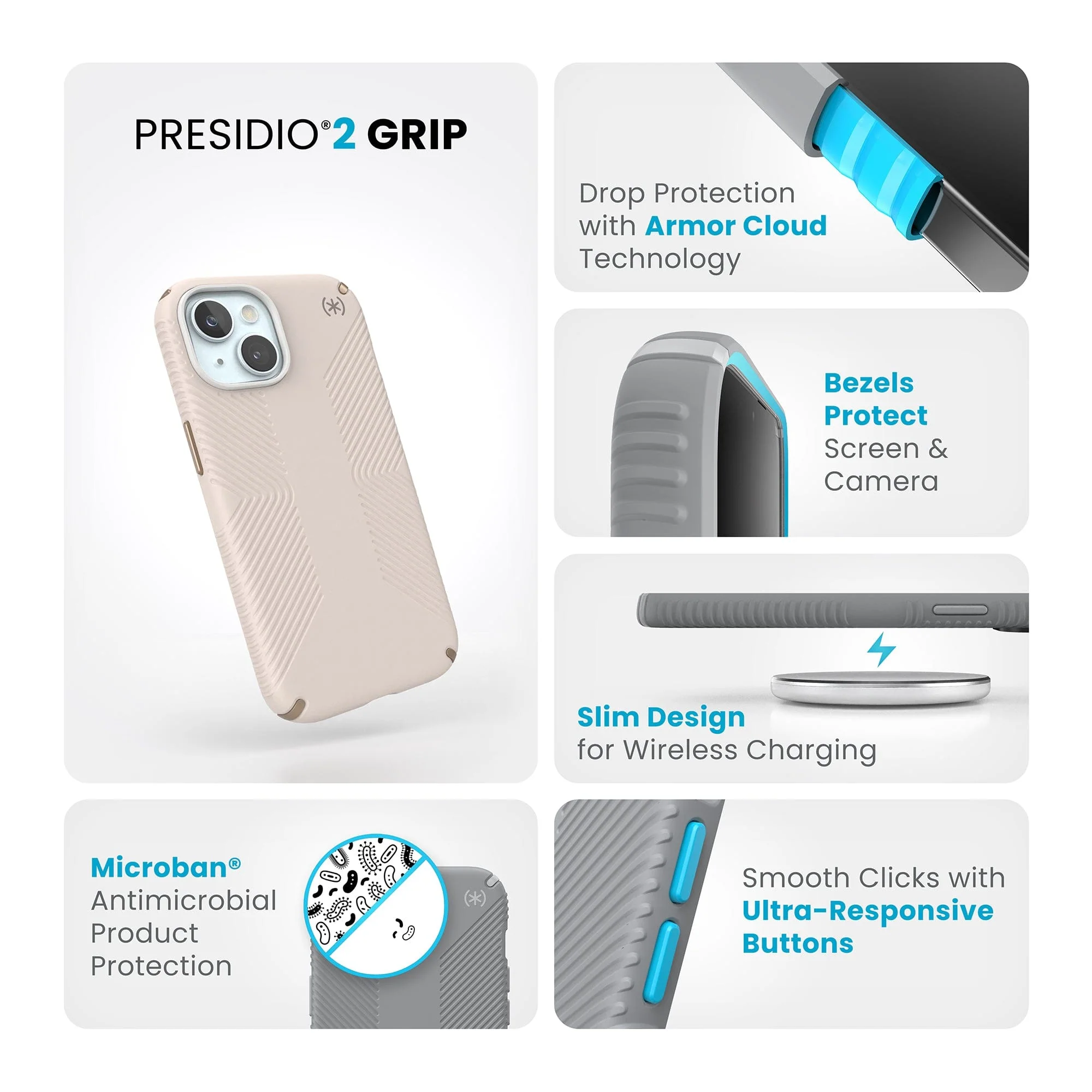 Presidio2 Grip Apple iPhone 15 Case - Image 36
