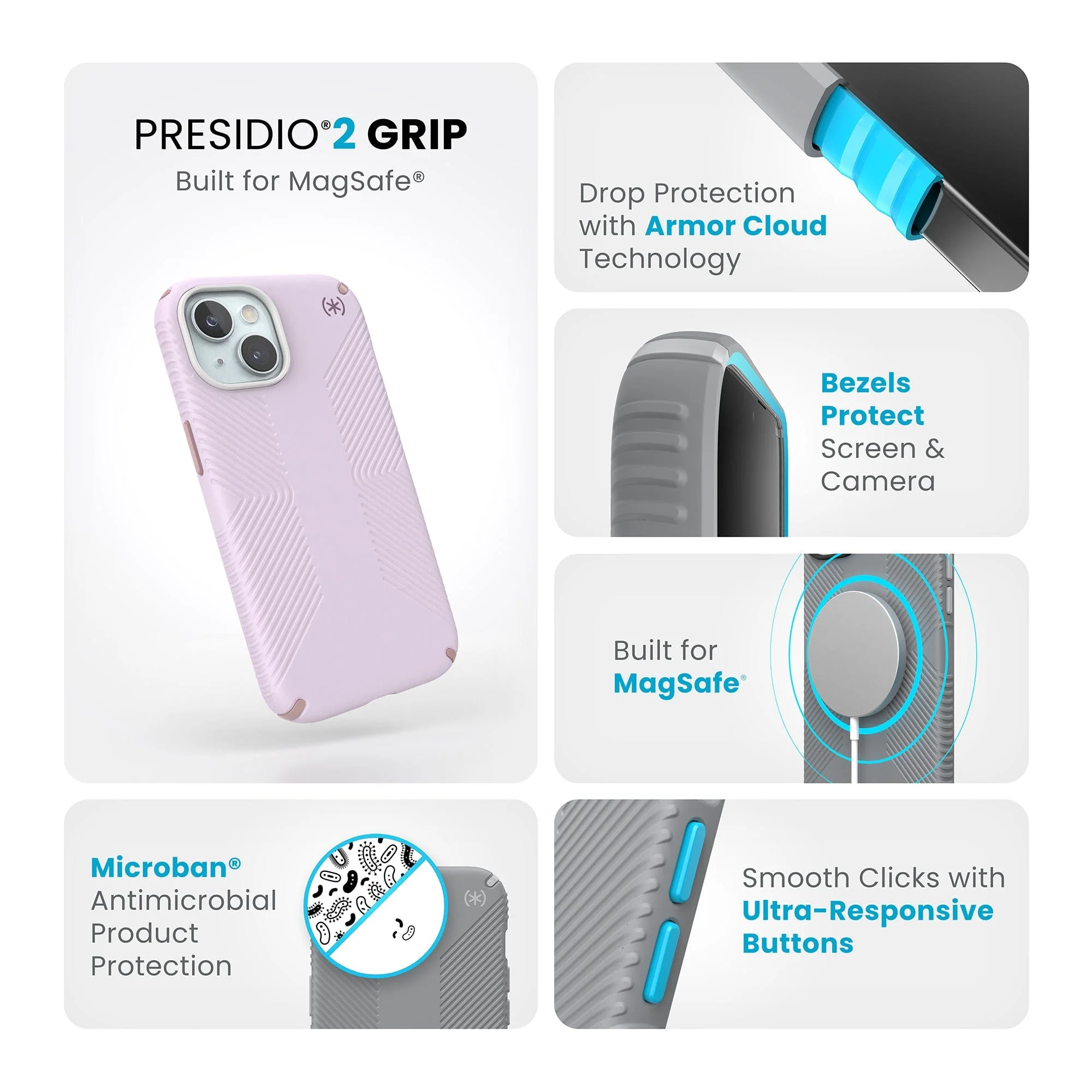 Presidio2 Grip MagSafe Apple iPhone 15 Case - Image 36