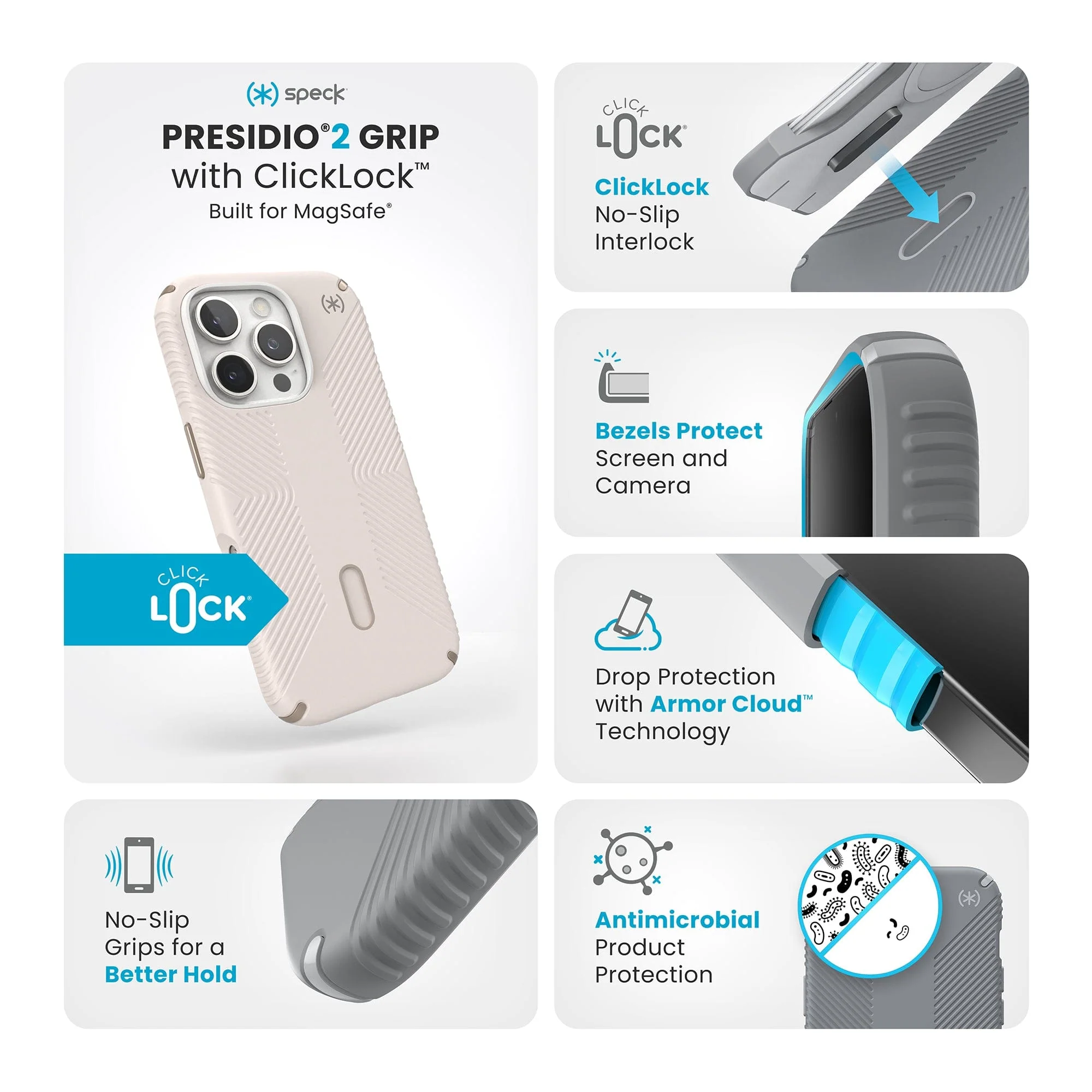 Presidio2 Grip MagSafe with ClickLock Apple iPhone 16 Pro Case - Image 10