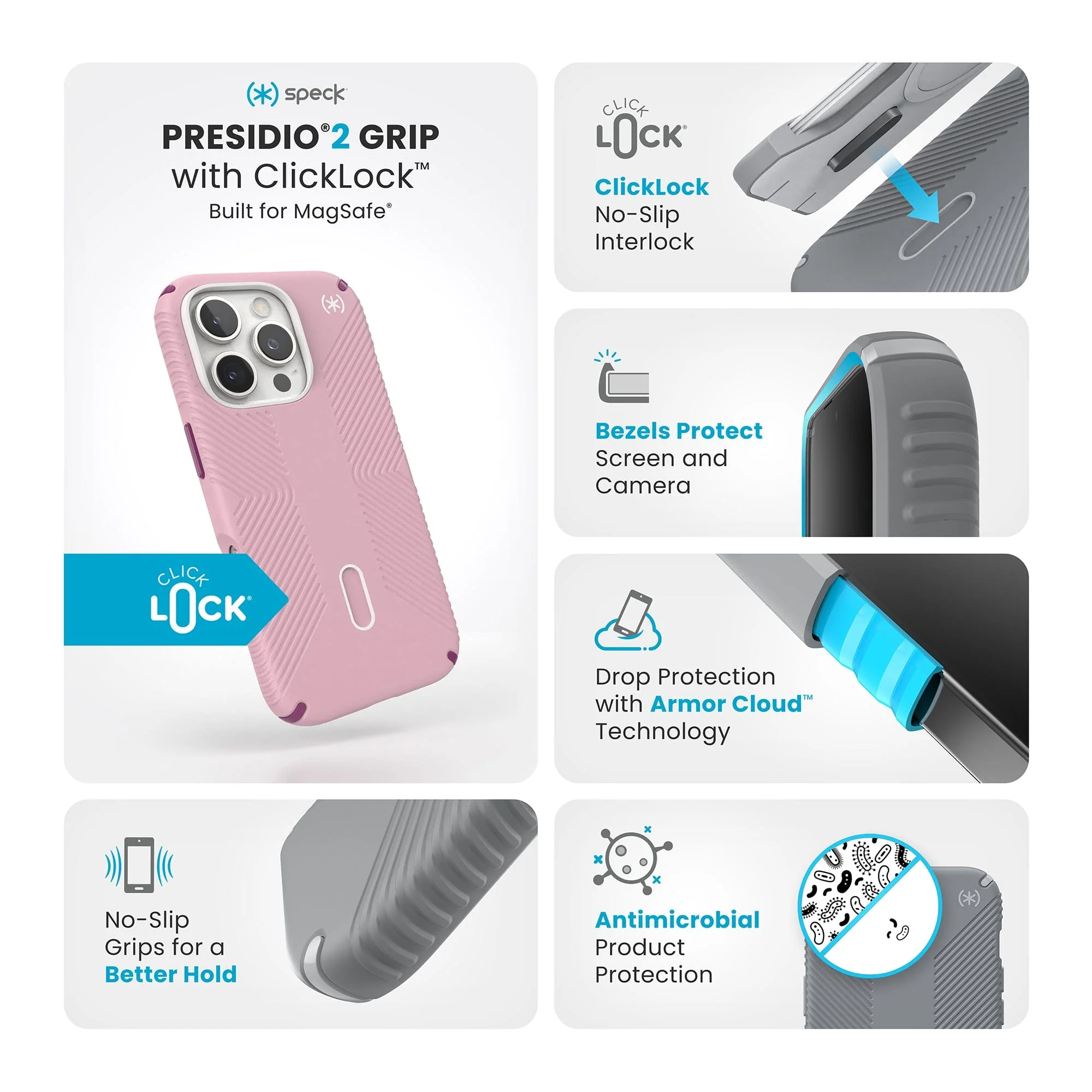 Presidio2 Grip MagSafe with ClickLock Apple iPhone 16 Pro Case - Image 30