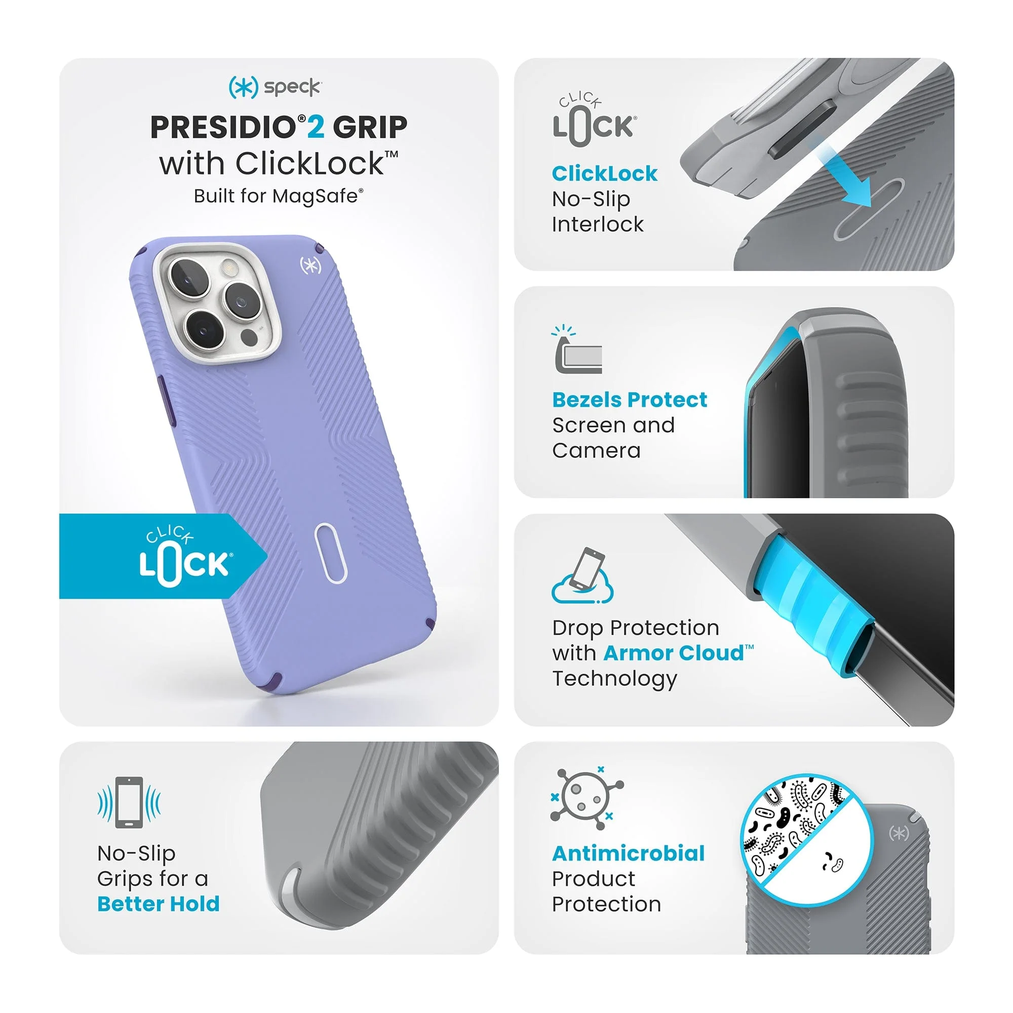 Presidio2 Grip MagSafe with ClickLock Apple iPhone 16 Pro Max Case - Image 10