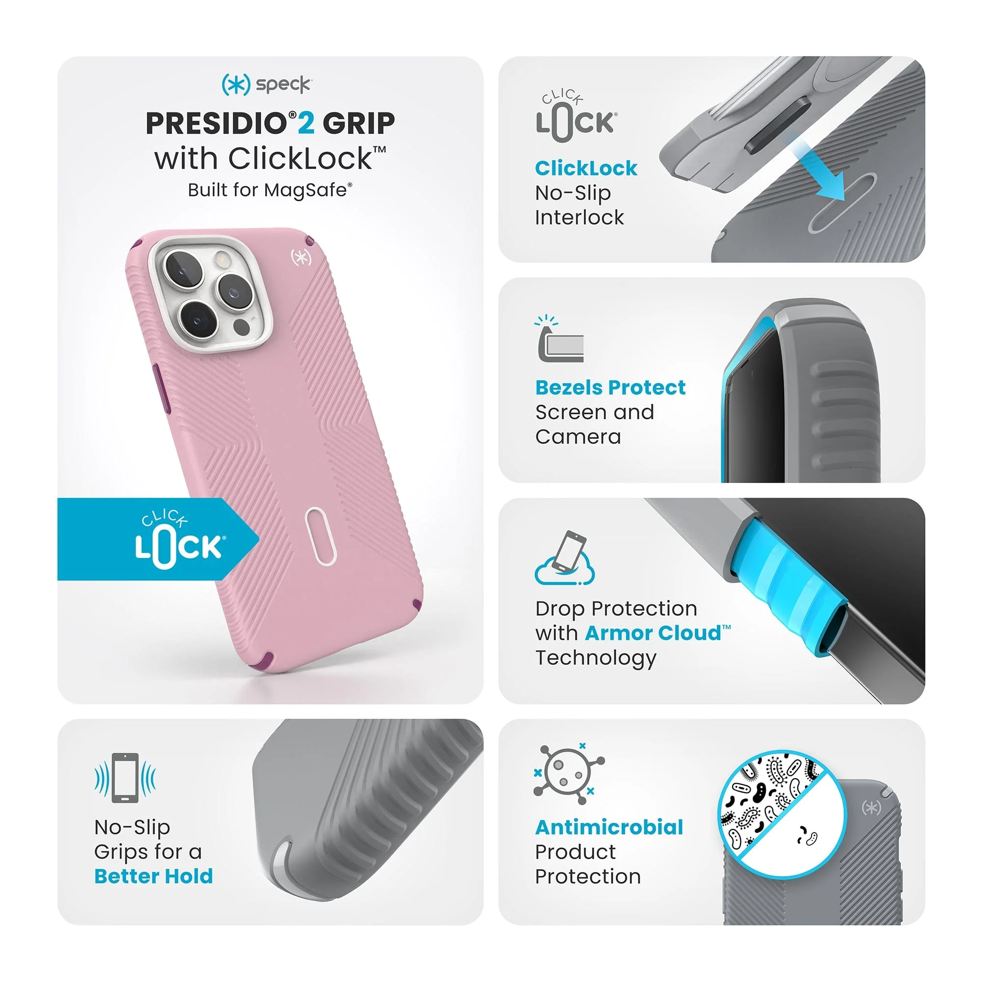 Presidio2 Grip MagSafe with ClickLock Apple iPhone 16 Pro Max Case - Image 20