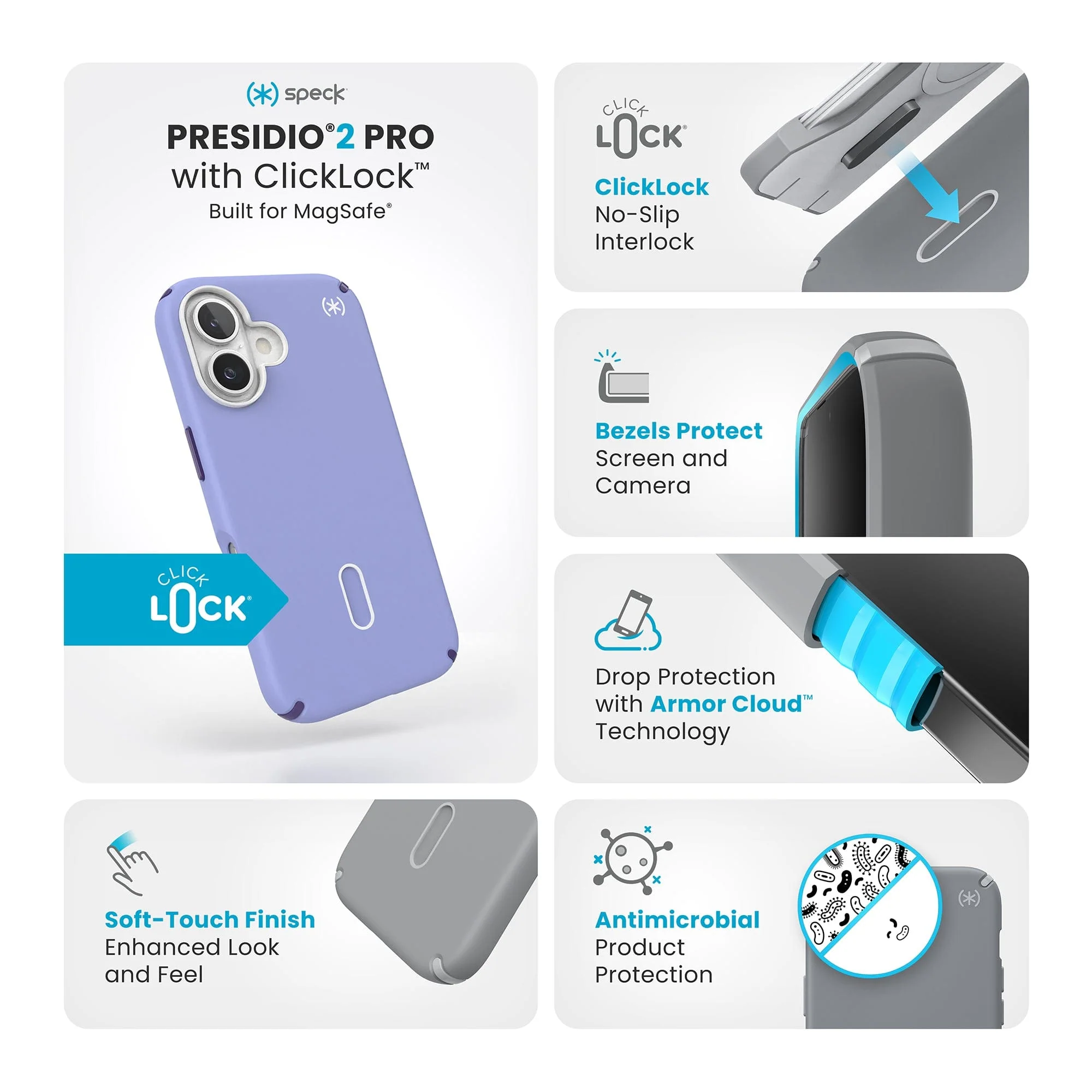 Presidio2 Pro MagSafe with ClickLock Apple iPhone 16 Case - Image 10