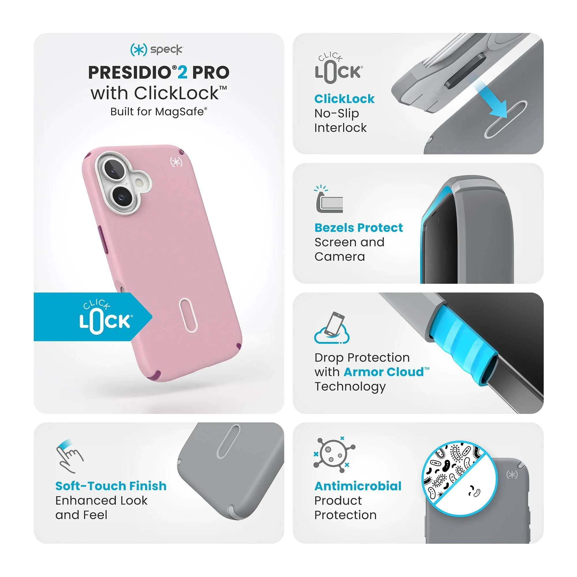 Presidio2 Pro MagSafe with ClickLock Apple iPhone 16 Case - Image 20