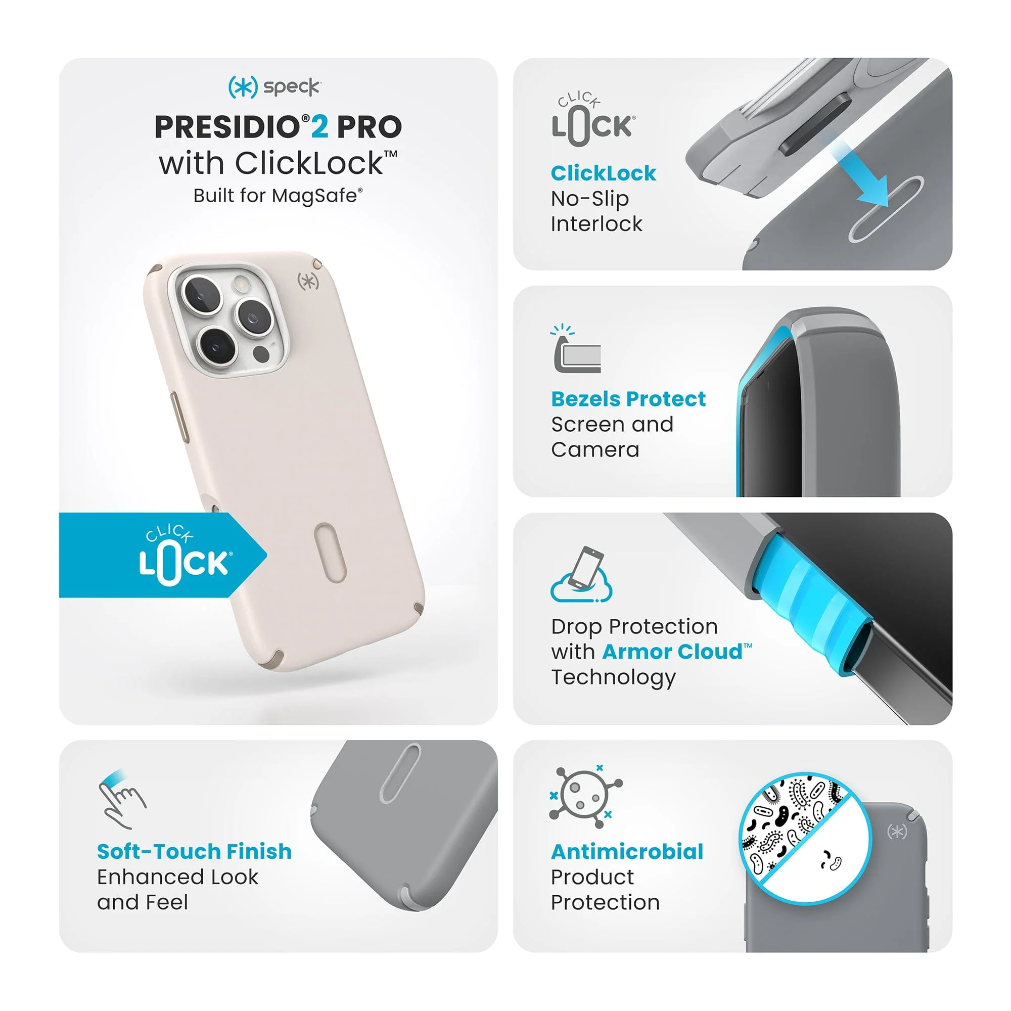 Presidio2 Pro MagSafe with ClickLock Apple iPhone 16 Pro Case - Image 30