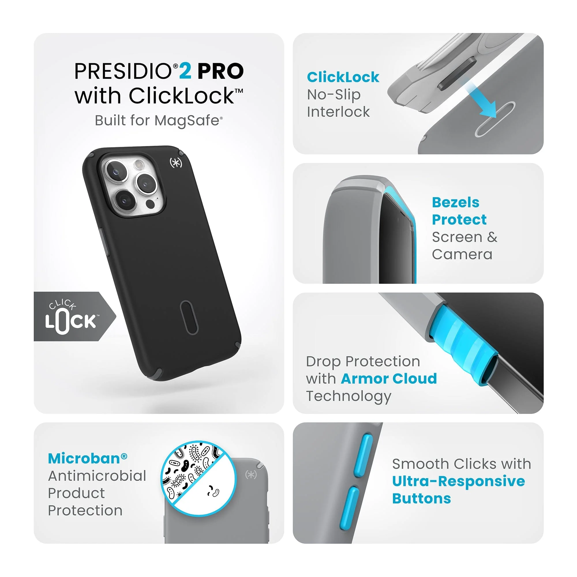 Presidio2 Pro MagSafe with ClickLock iPhone 15 Pro Cases - Image 18
