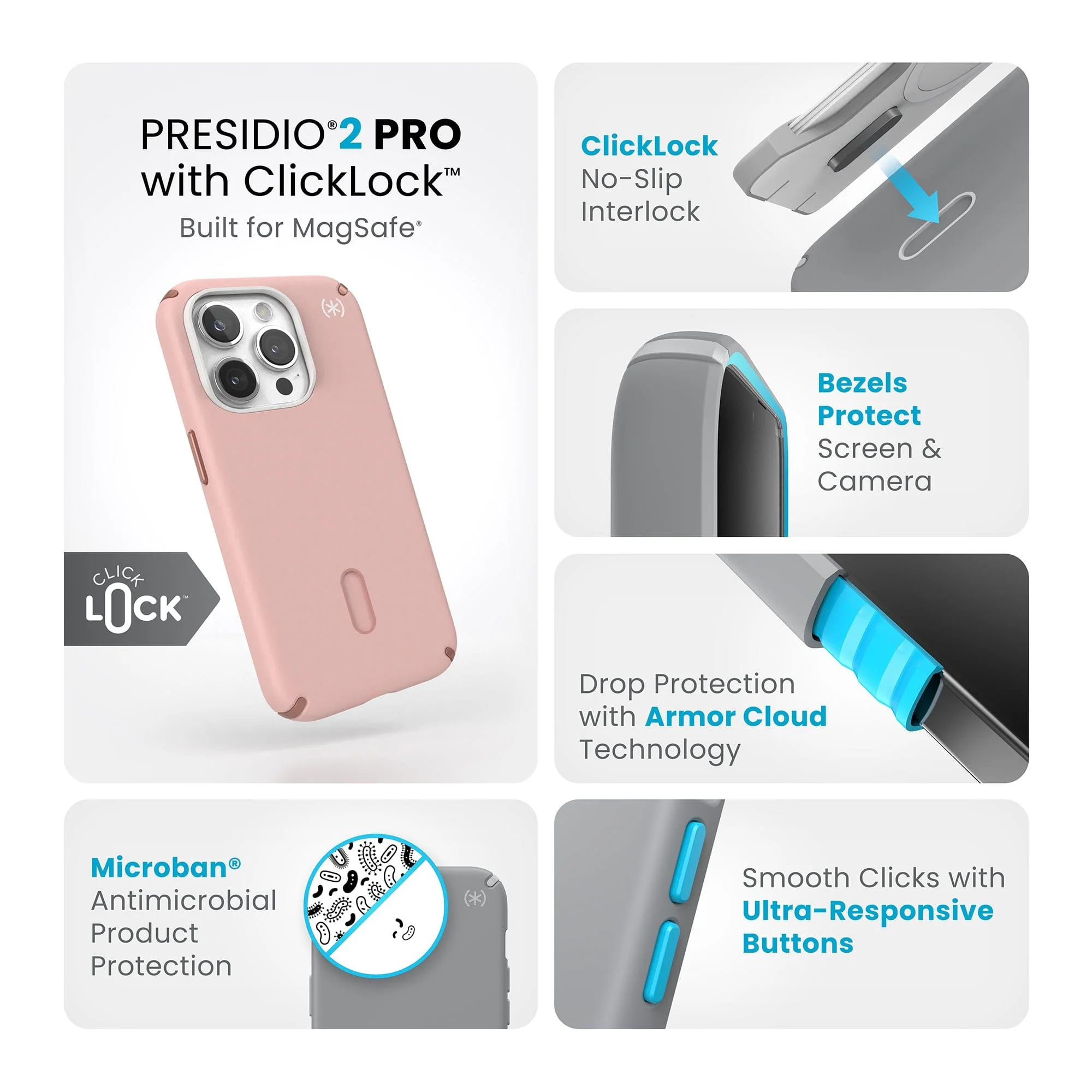 Presidio2 Pro MagSafe with ClickLock iPhone 15 Pro Cases - Image 36