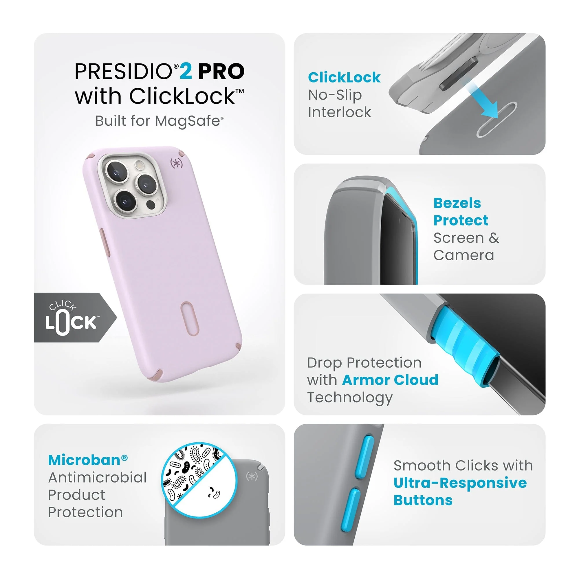 Presidio2 Pro MagSafe with ClickLock iPhone 15 Pro Cases - Image 54
