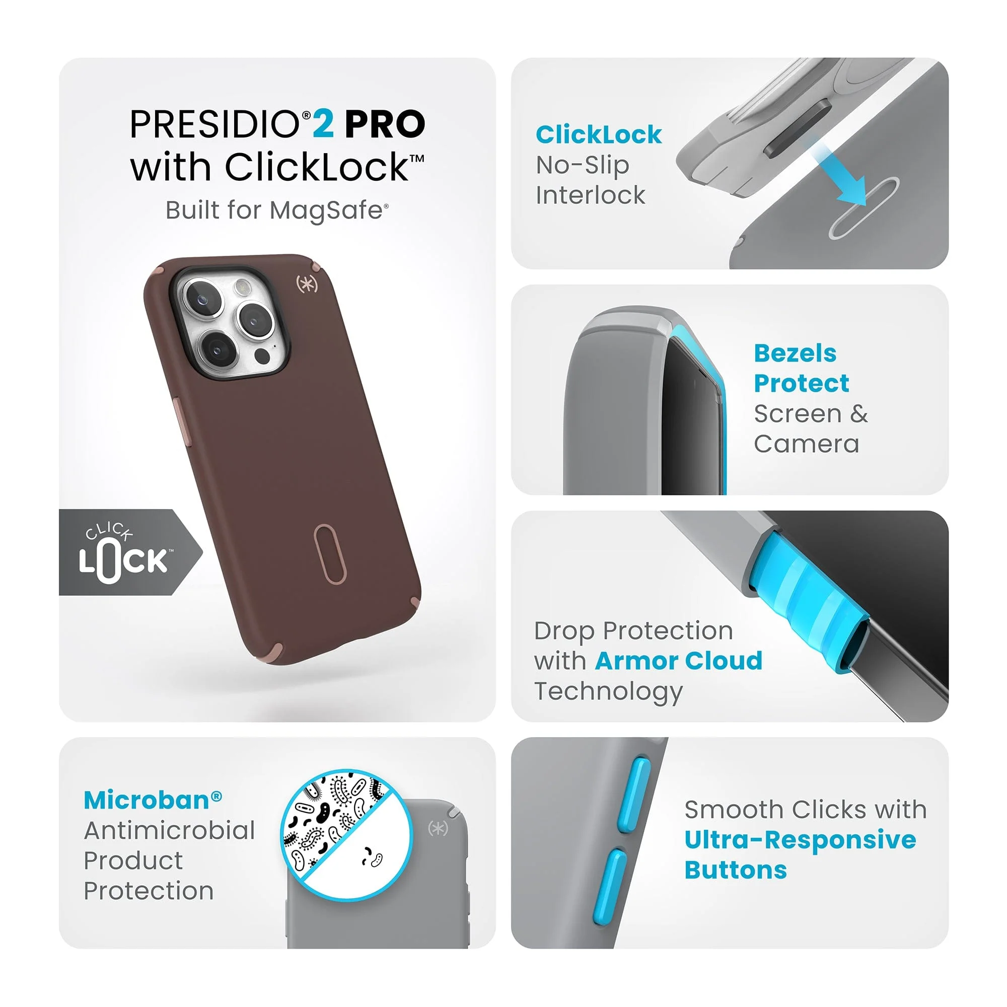 Presidio2 Pro MagSafe with ClickLock iPhone 15 Pro Cases - Image 9